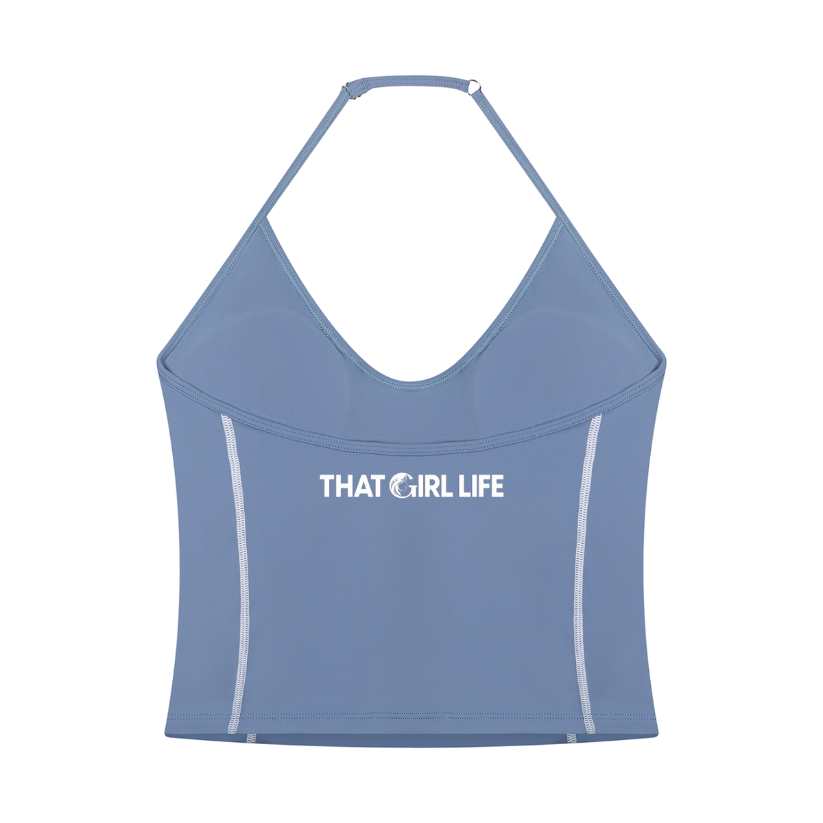 Ocean Blue Active Halter Top | That Girl Life., alternate view 1