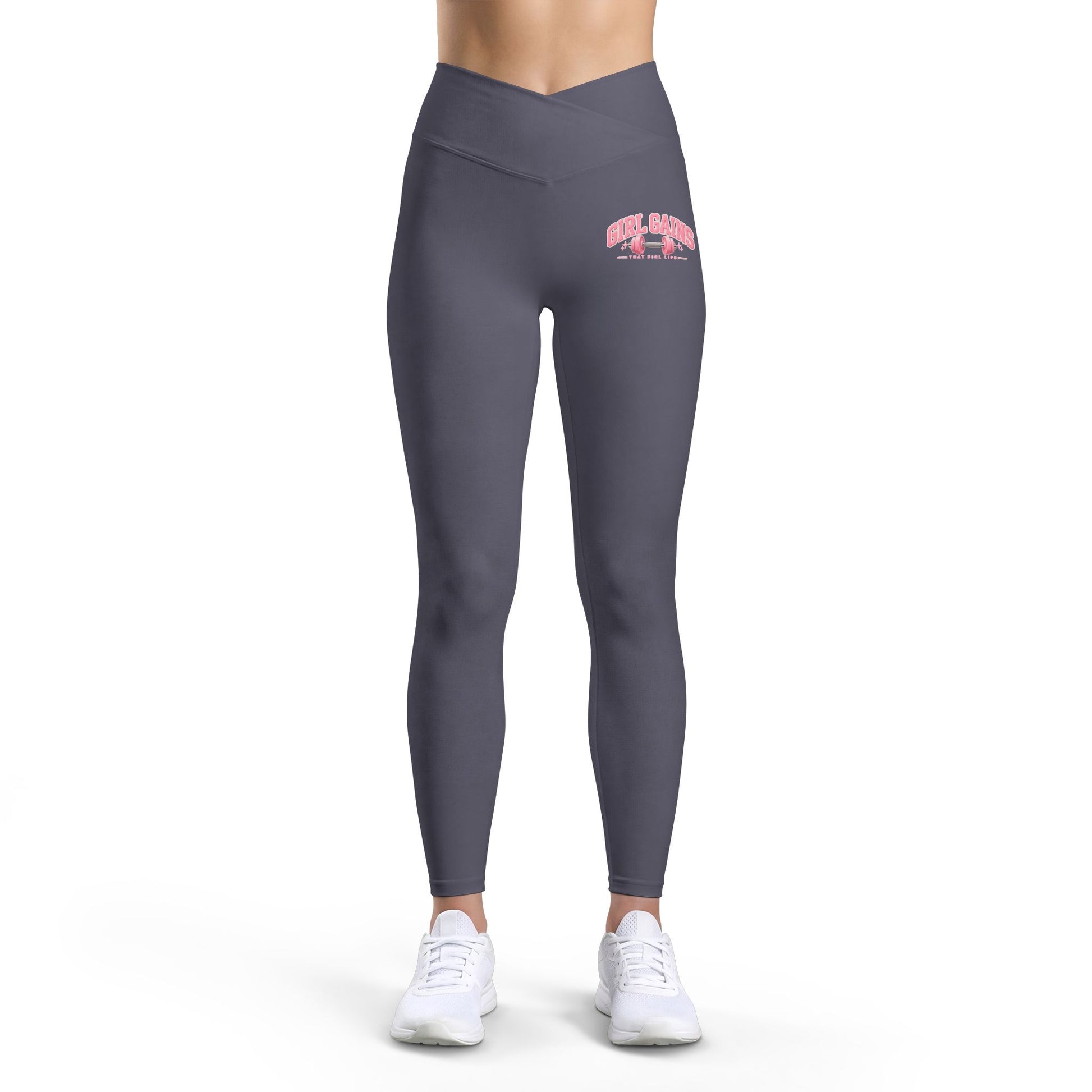 Girl Gains Luxe Cross-Waist Leggings