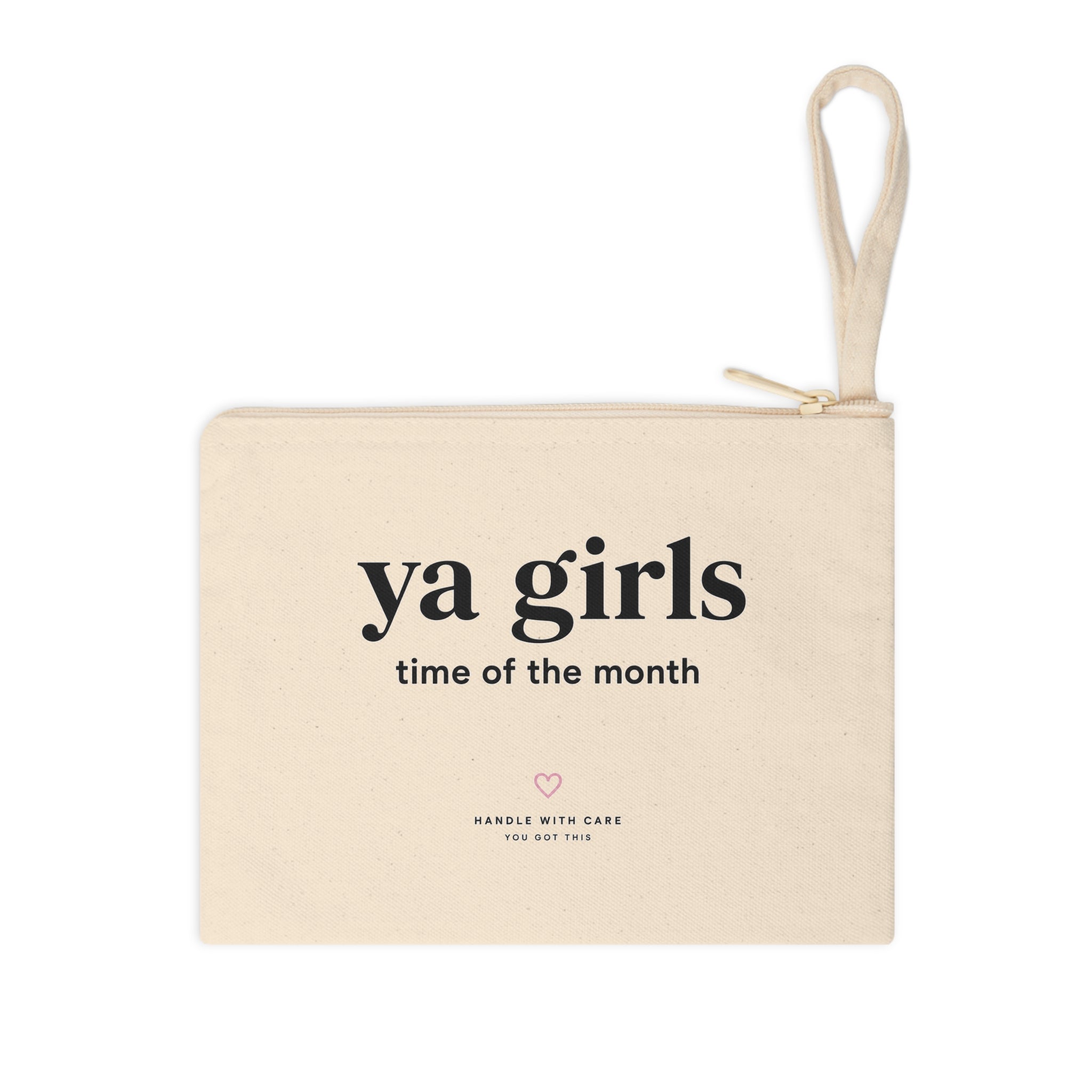 Ya Girls Time of the Month Canvas Wristlet Pouch, view 4