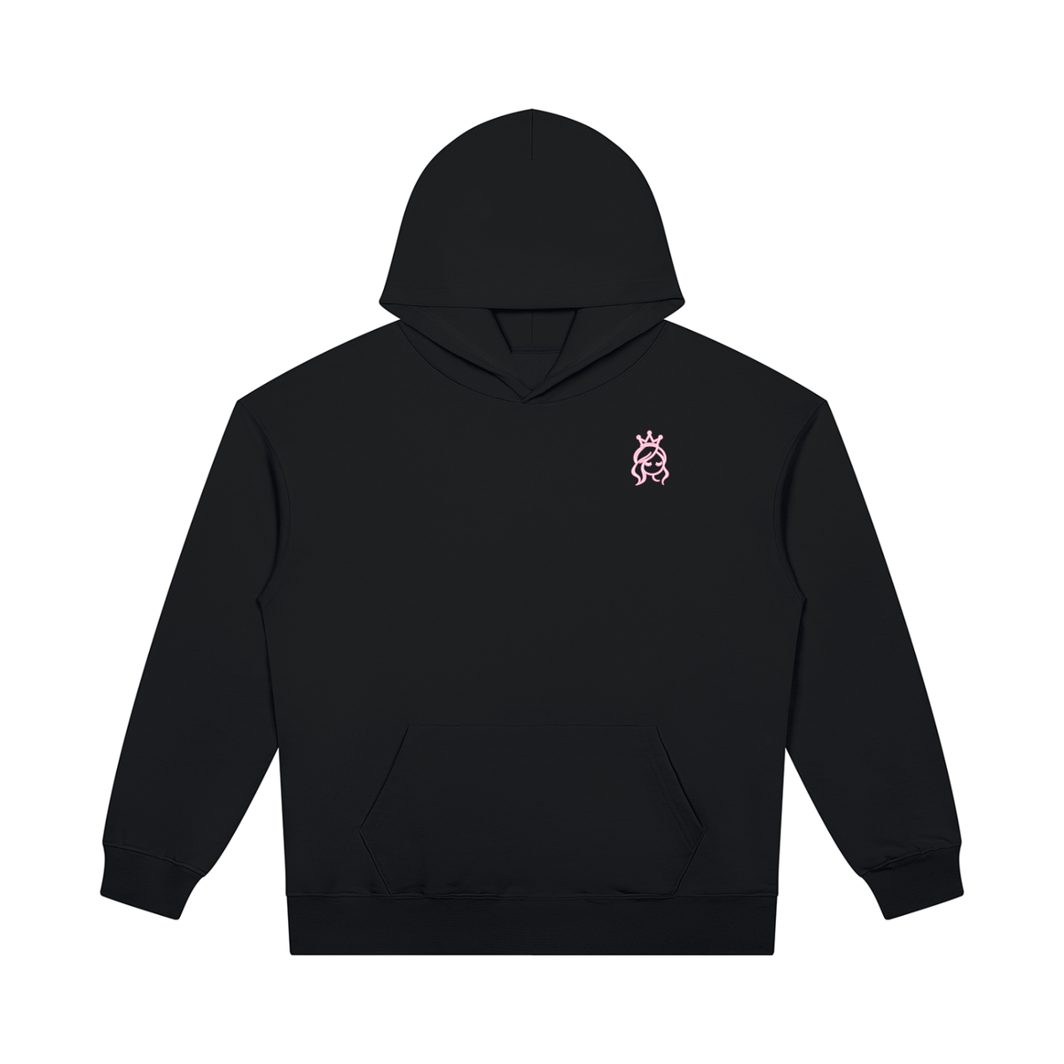 Pretty & Unbothered - Oversized Hoodie, Black