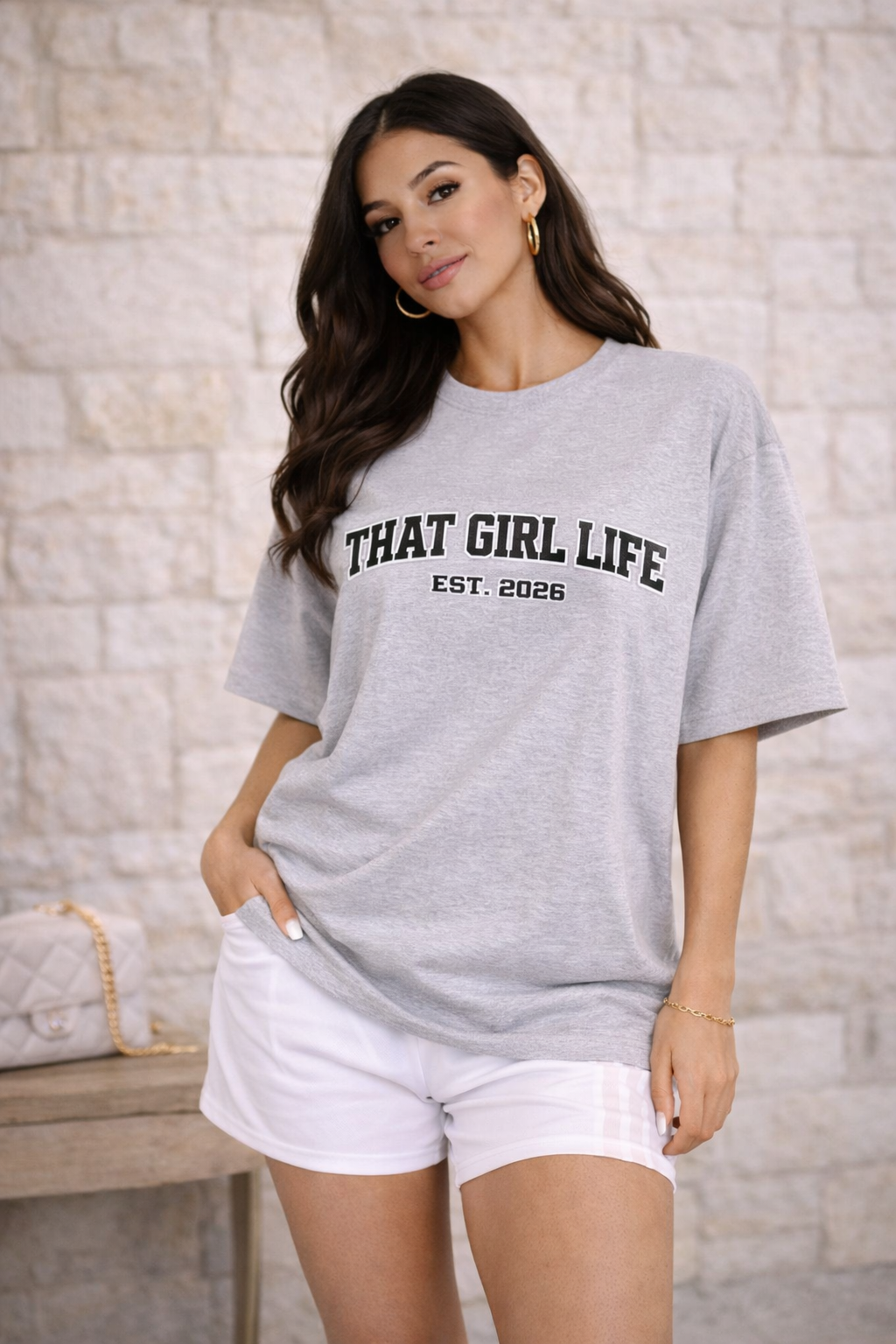 That Girl Life Tee — "That Girl Life Est. 2026" Oversized Boxy Shirt ✌️