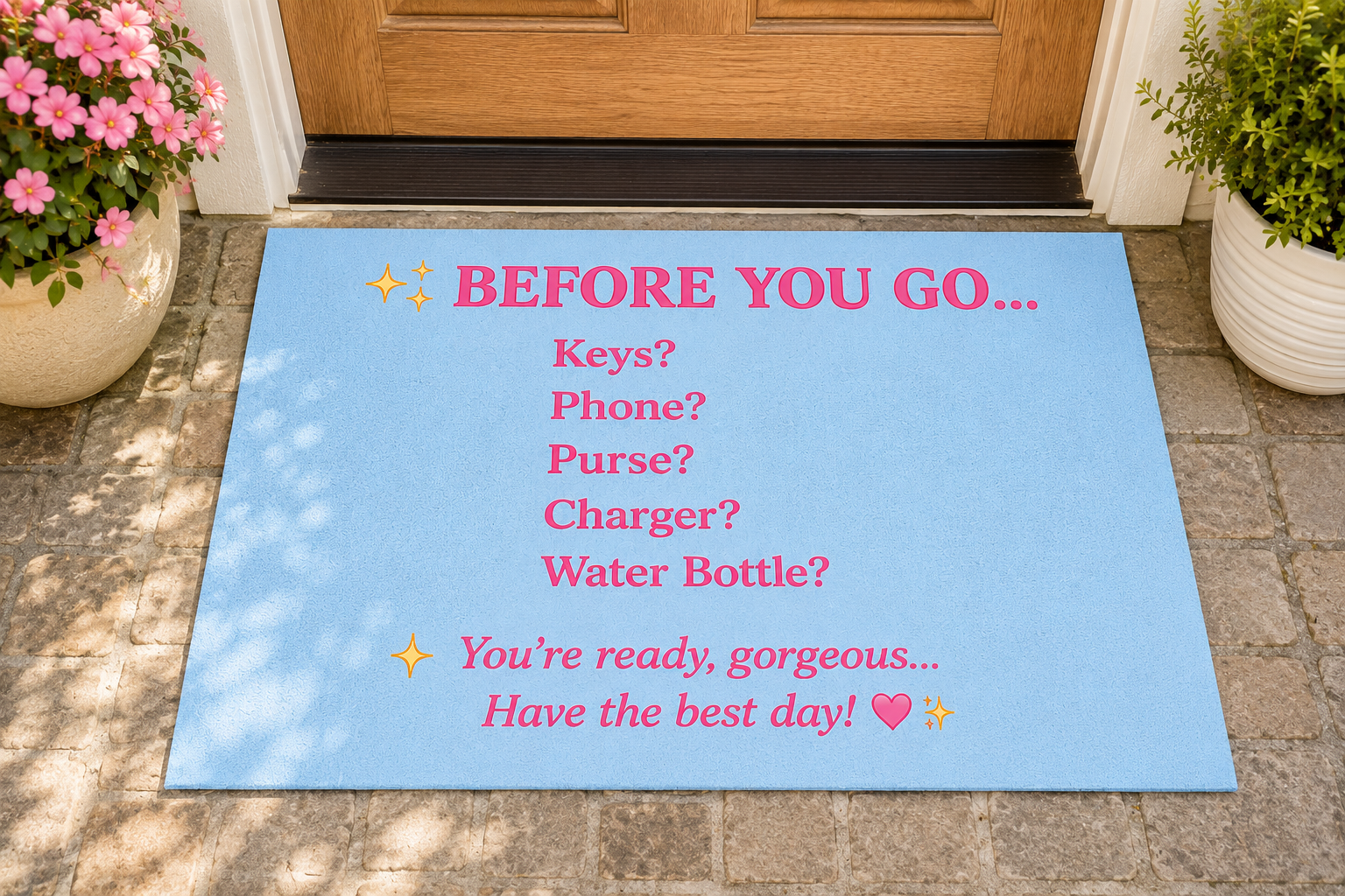 Before You Go… Doormat Reminder