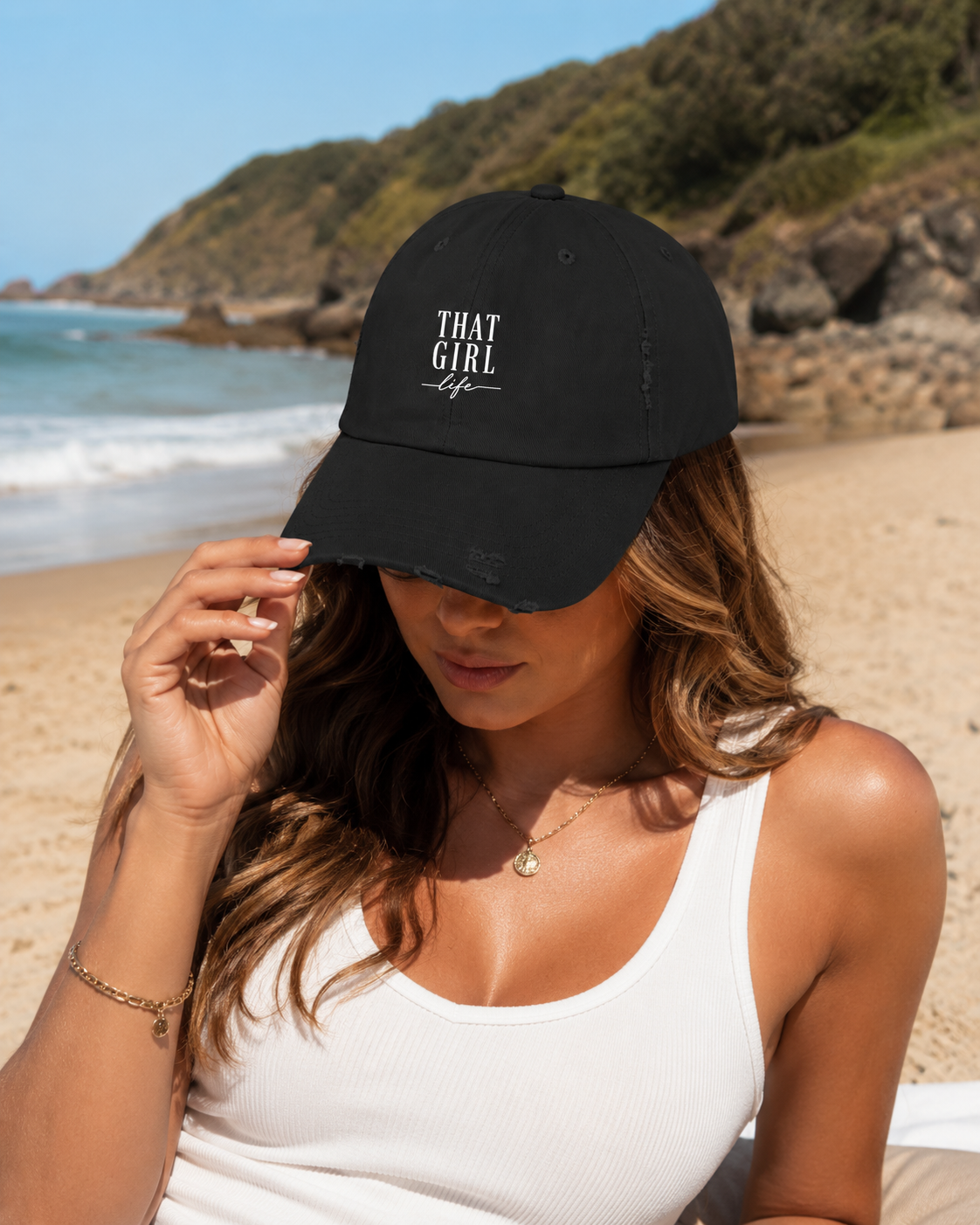 That Girl Life -  Distressed Cap