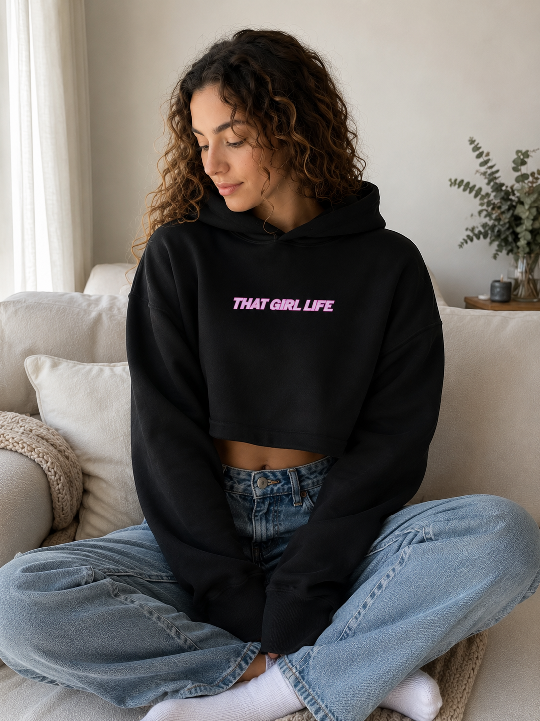 THAT GIRL LIFE - CROPPED HOODIE