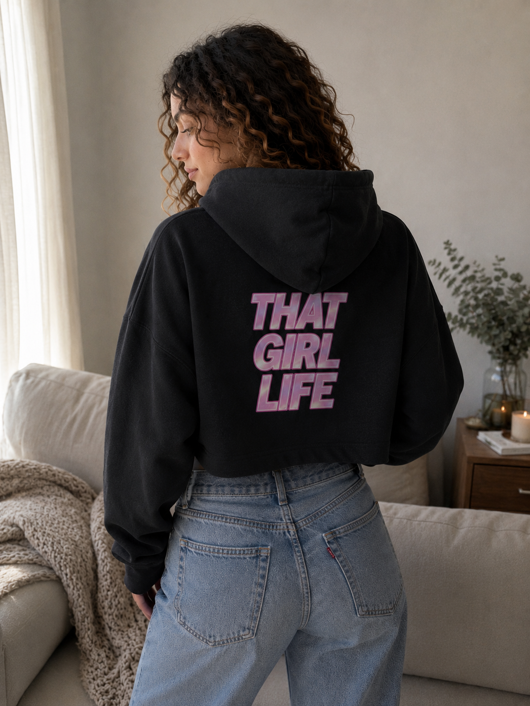 THAT GIRL LIFE - CROPPED HOODIE
