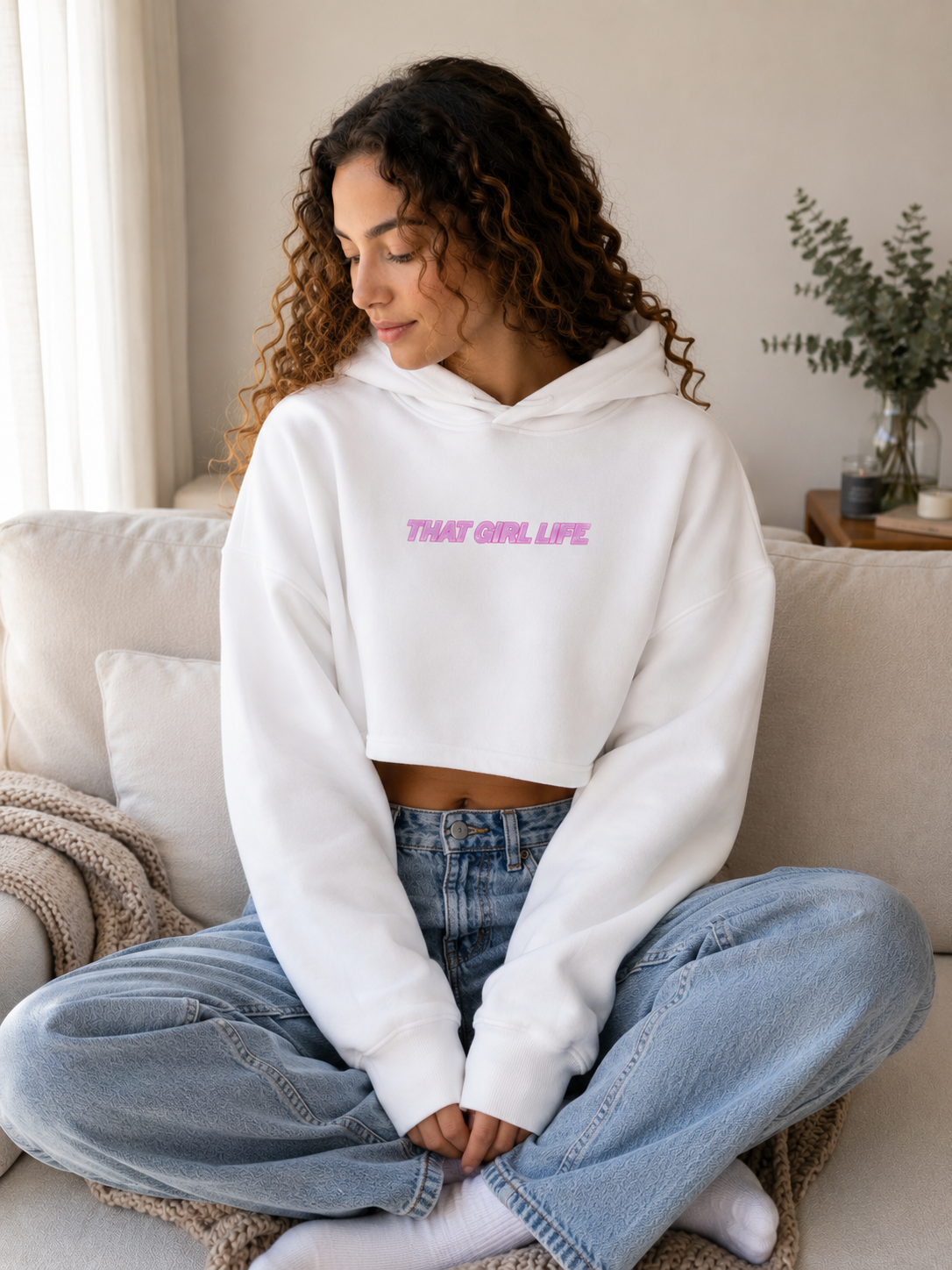 THAT GIRL LIFE - CROPPED HOODIE