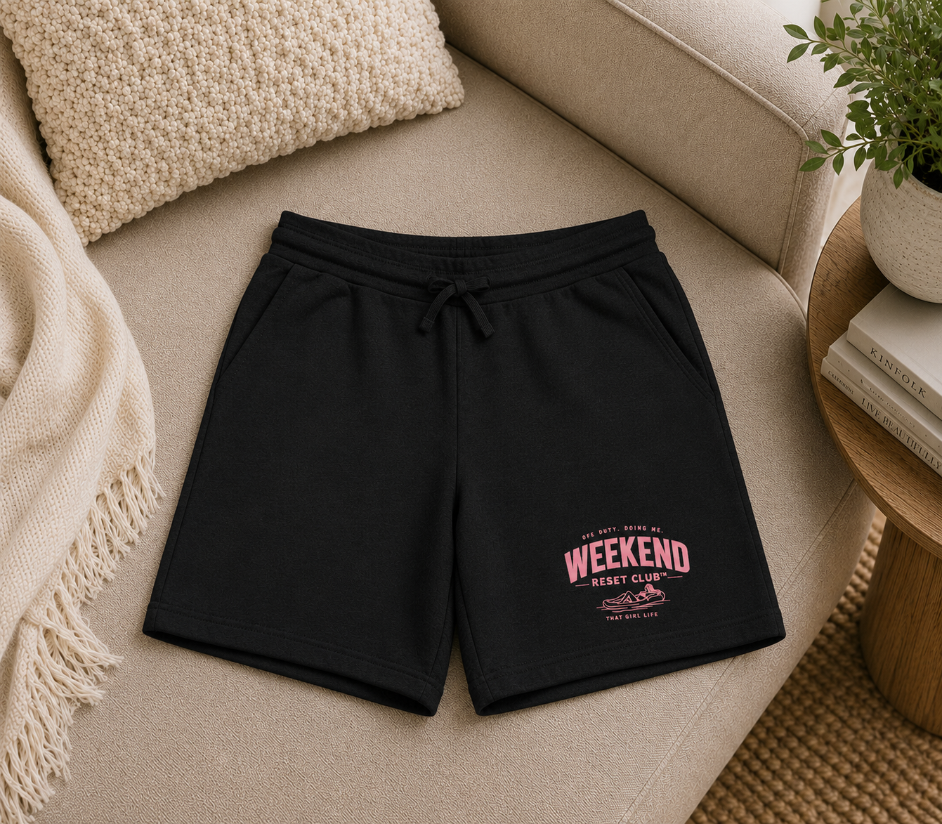 Weekend Reset Club Shorts – Black
