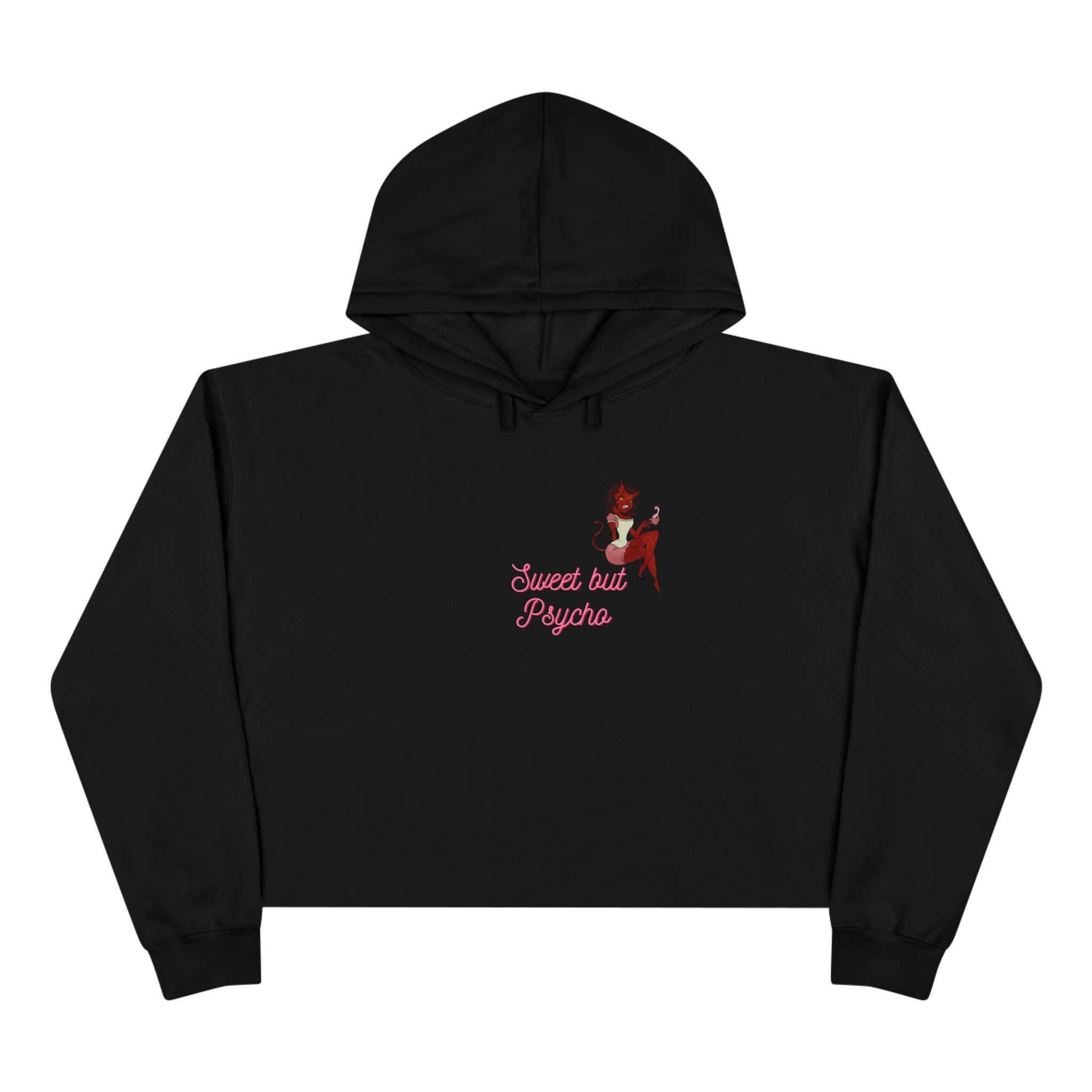 Sweet but Psycho Cropped Hoodie ⚔️