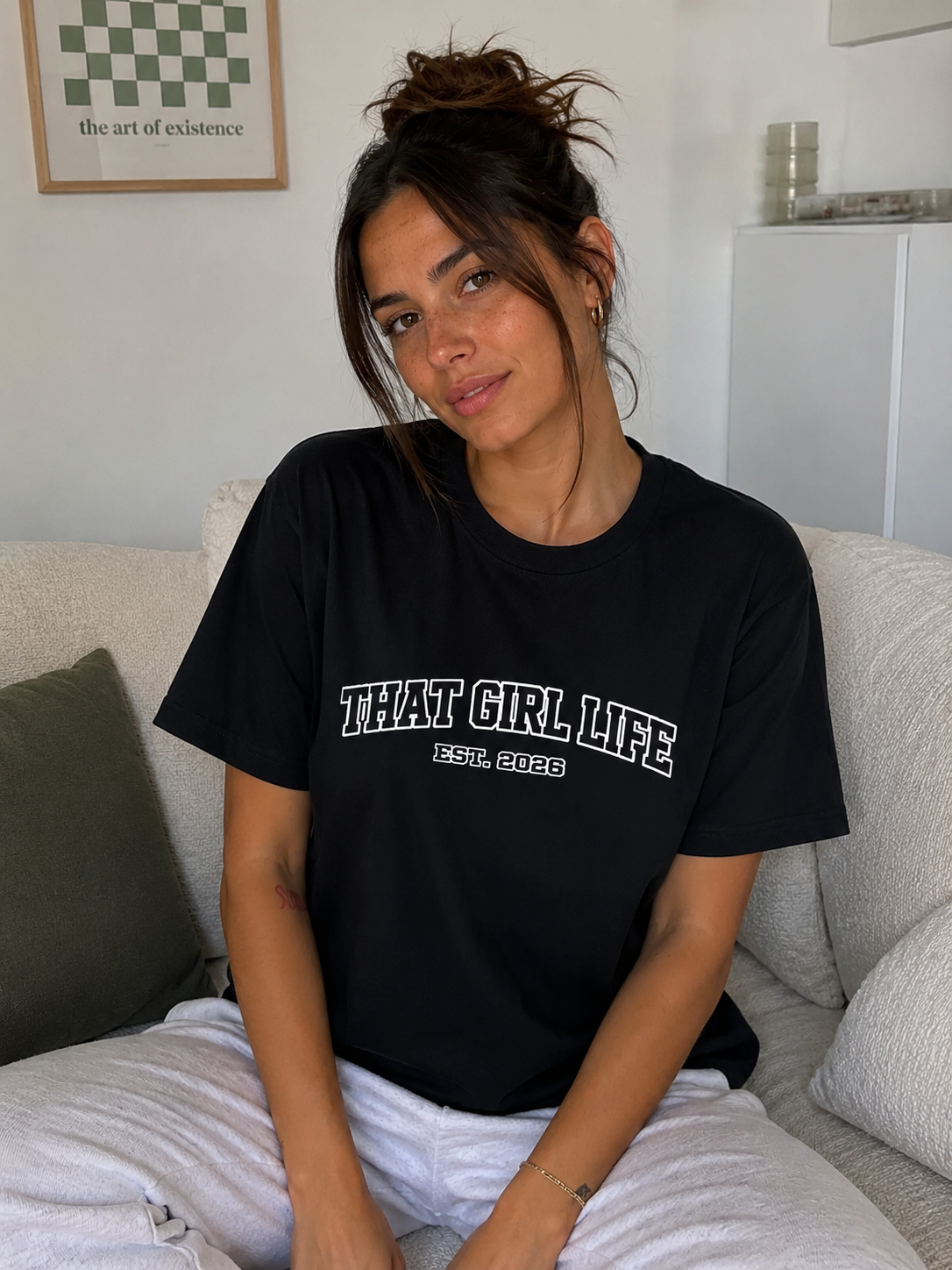 That Girl Life Tee — "That Girl Life Est. 2026" Oversized Boxy Shirt ✌️