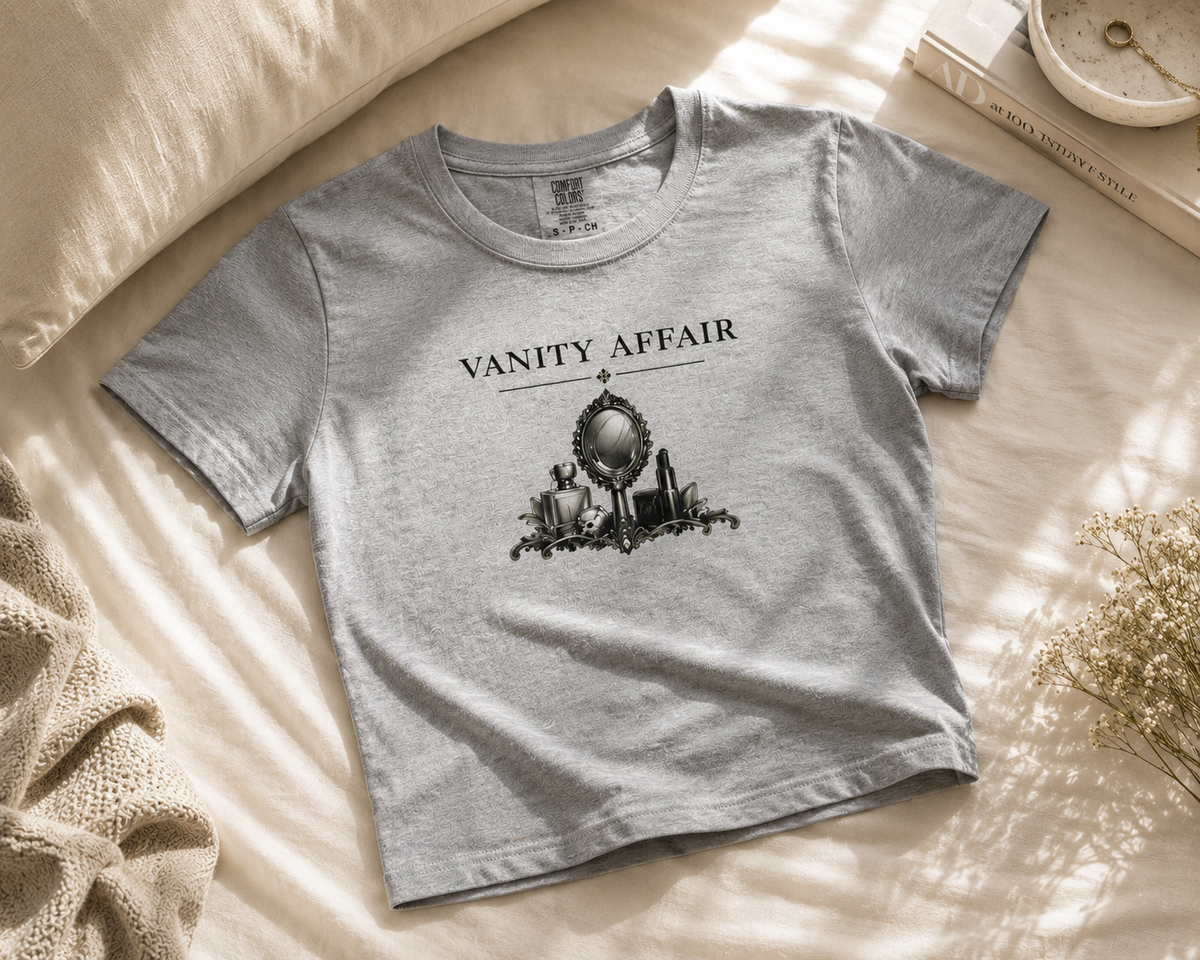Vanity Affair Baby Tee – Grey, view 3