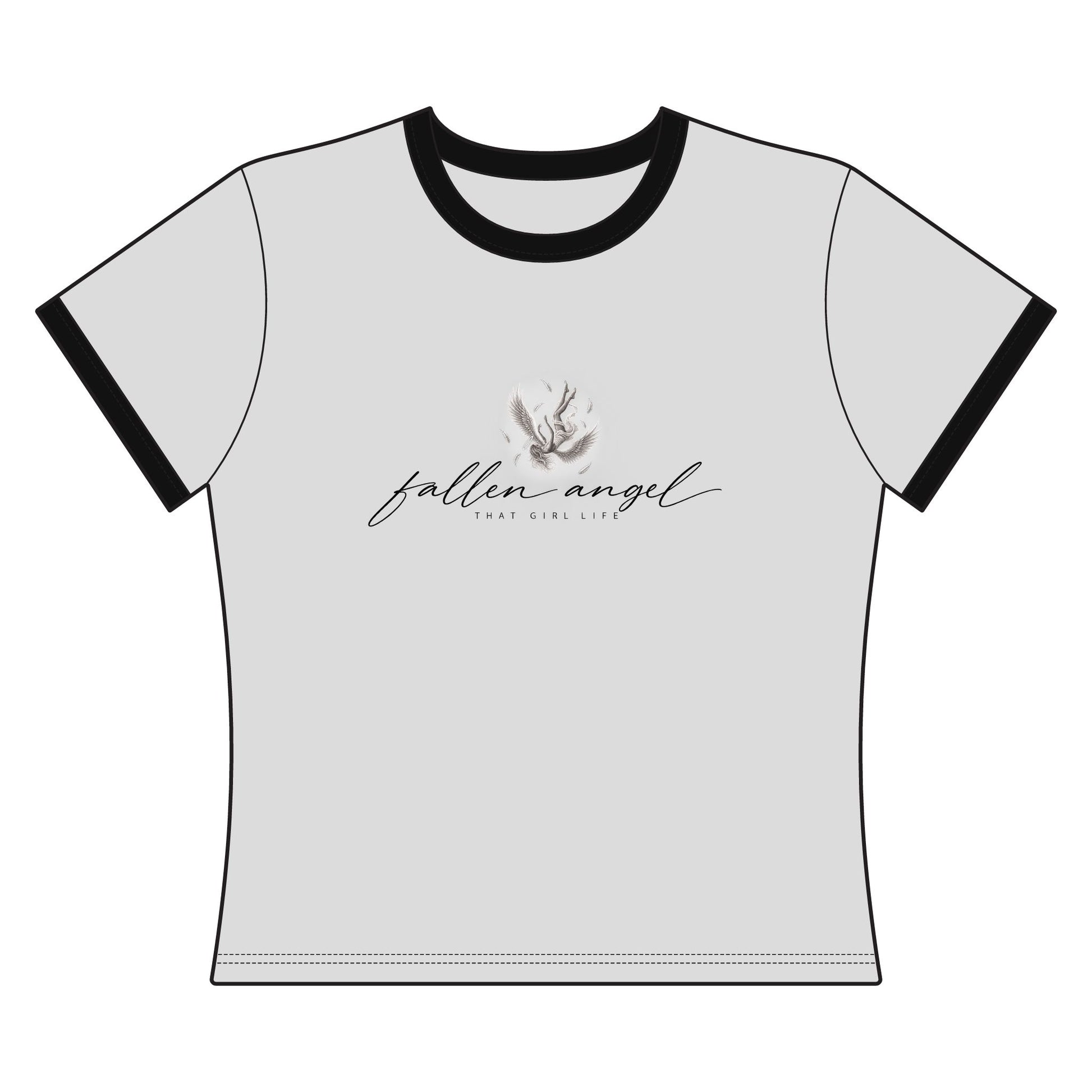 Fallen Angel Ringer Baby Tee