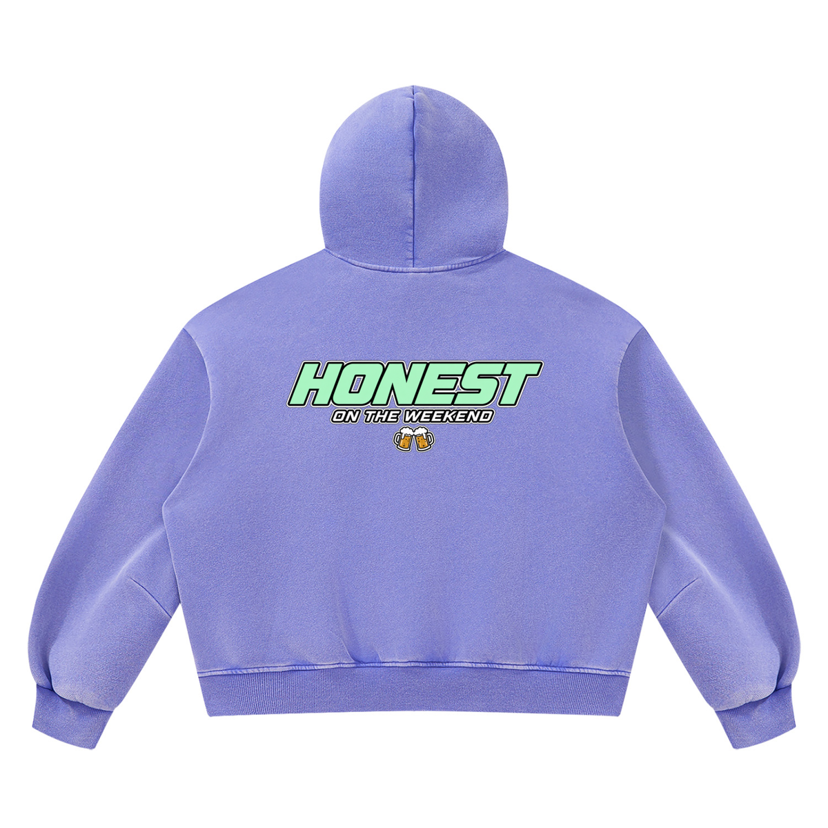 Honest On The Weekend - Oversized Washed Hoodie