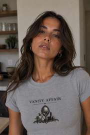 Vanity Affair Baby Tee – Grey