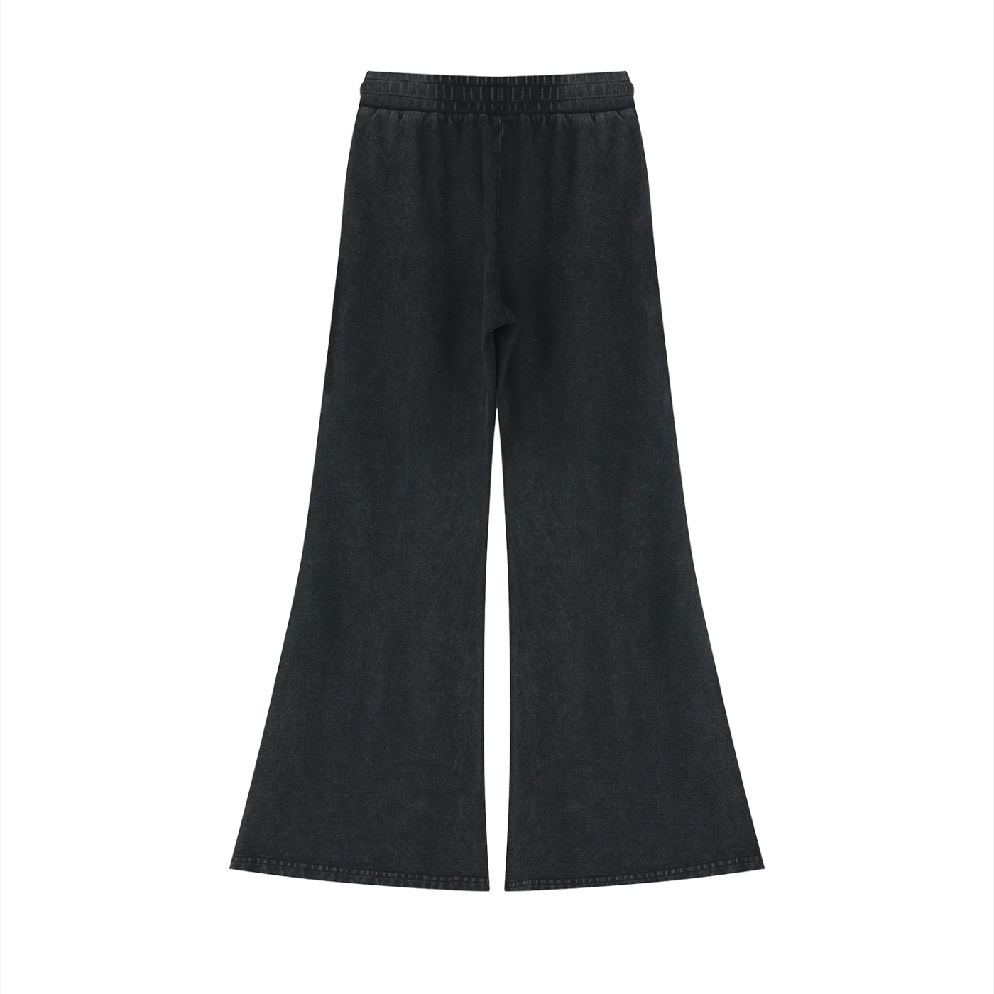 Feel Good Club Washed Flare Track Pants – Black