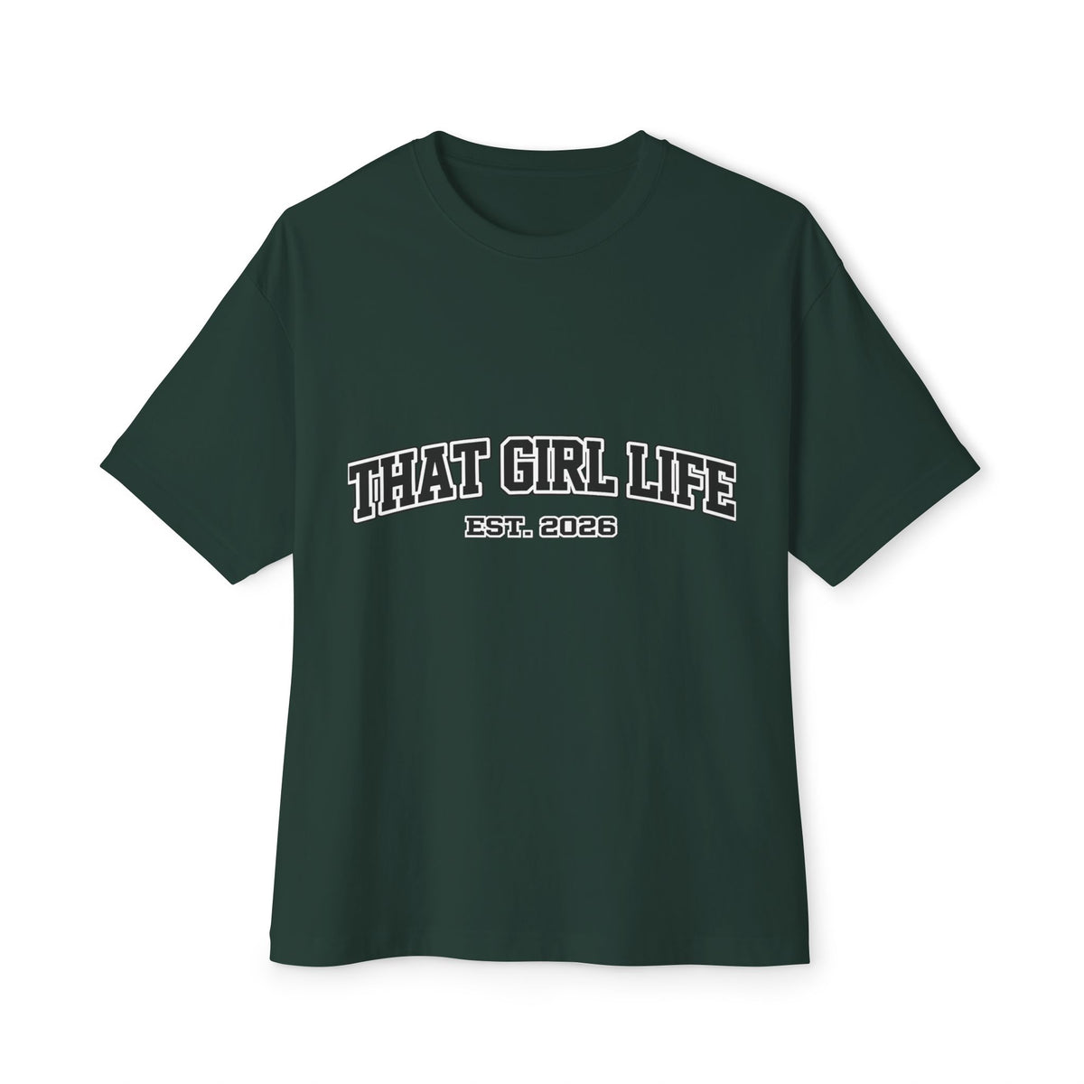 That Girl Life Tee — "That Girl Life Est. 2026" Oversized Boxy Shirt ✌️, view 10