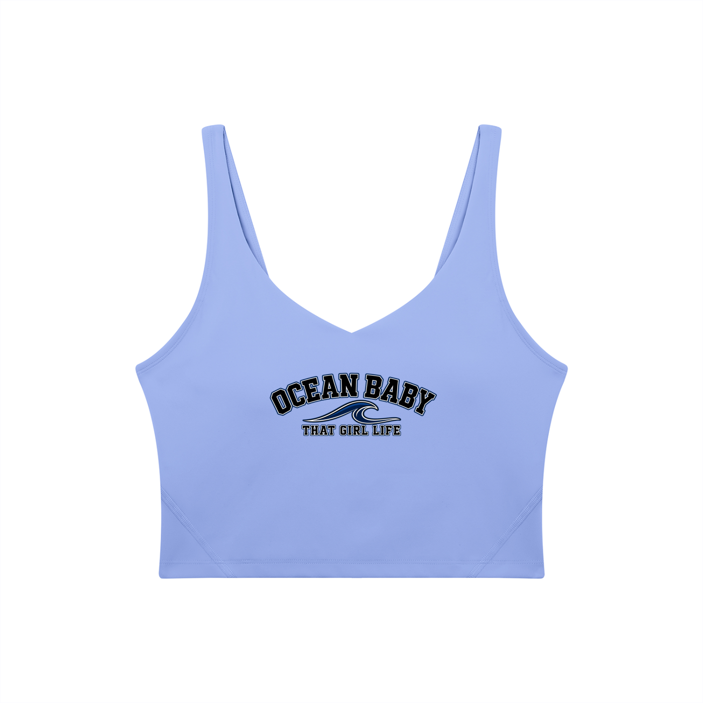 Ocean Baby V-Neck Yoga Sports Bra