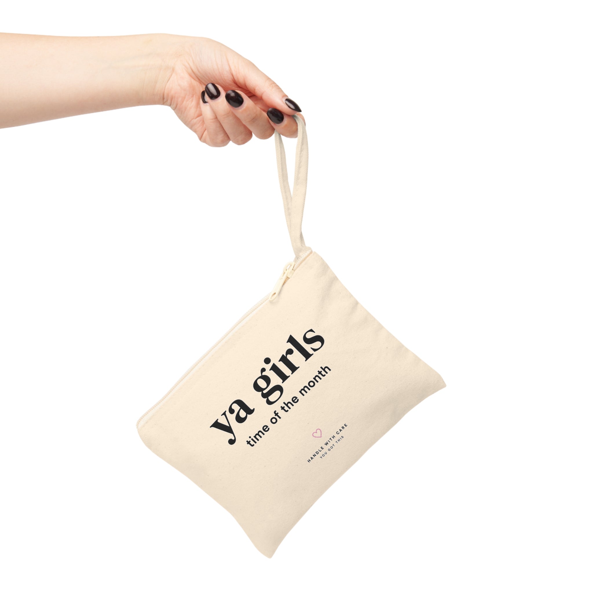 Ya Girls Time of the Month Canvas Wristlet Pouch, view 7