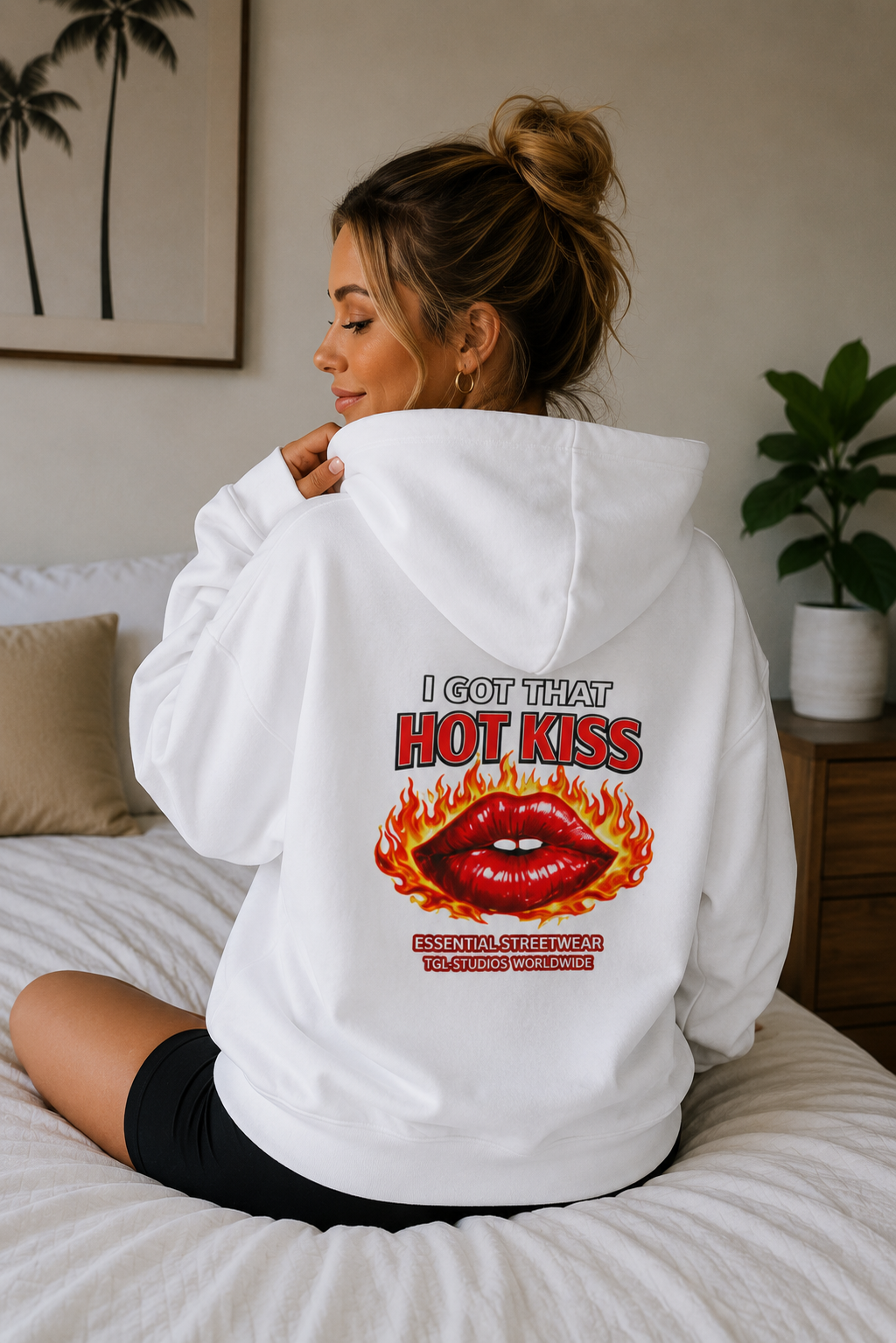 Hot Kiss Graphic Oversized Hoodie