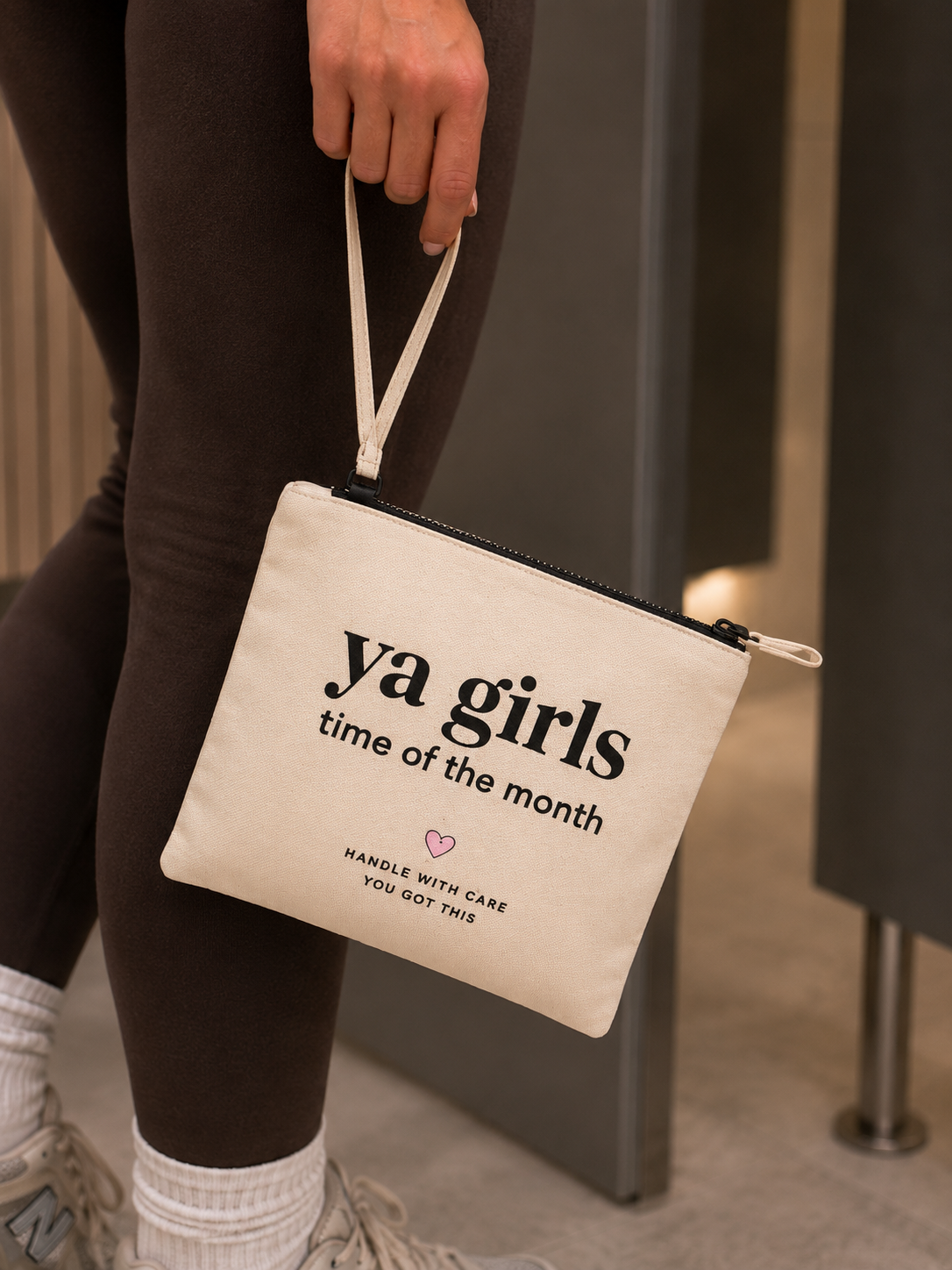 Ya Girls Time of the Month Canvas Wristlet Pouch