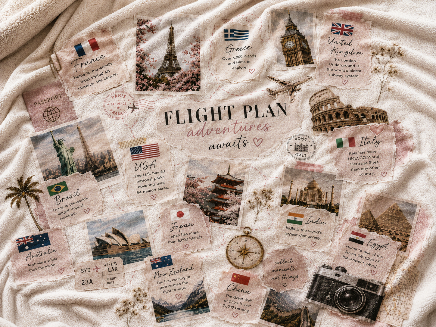 That Girl Goes Everywhere™ Travel Blanket & Carry Pouch Set