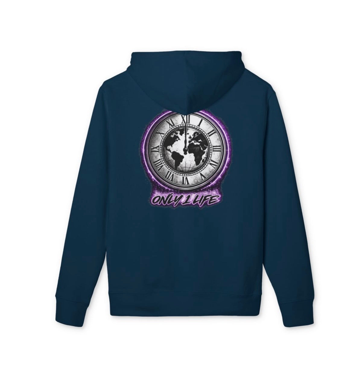 Only 1 Life Vintage Clock Hoodie, alternate view 26