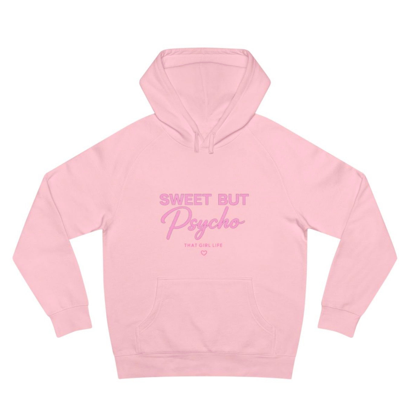 Sweet But Psycho Hoodie — Graphic Pink, view 5