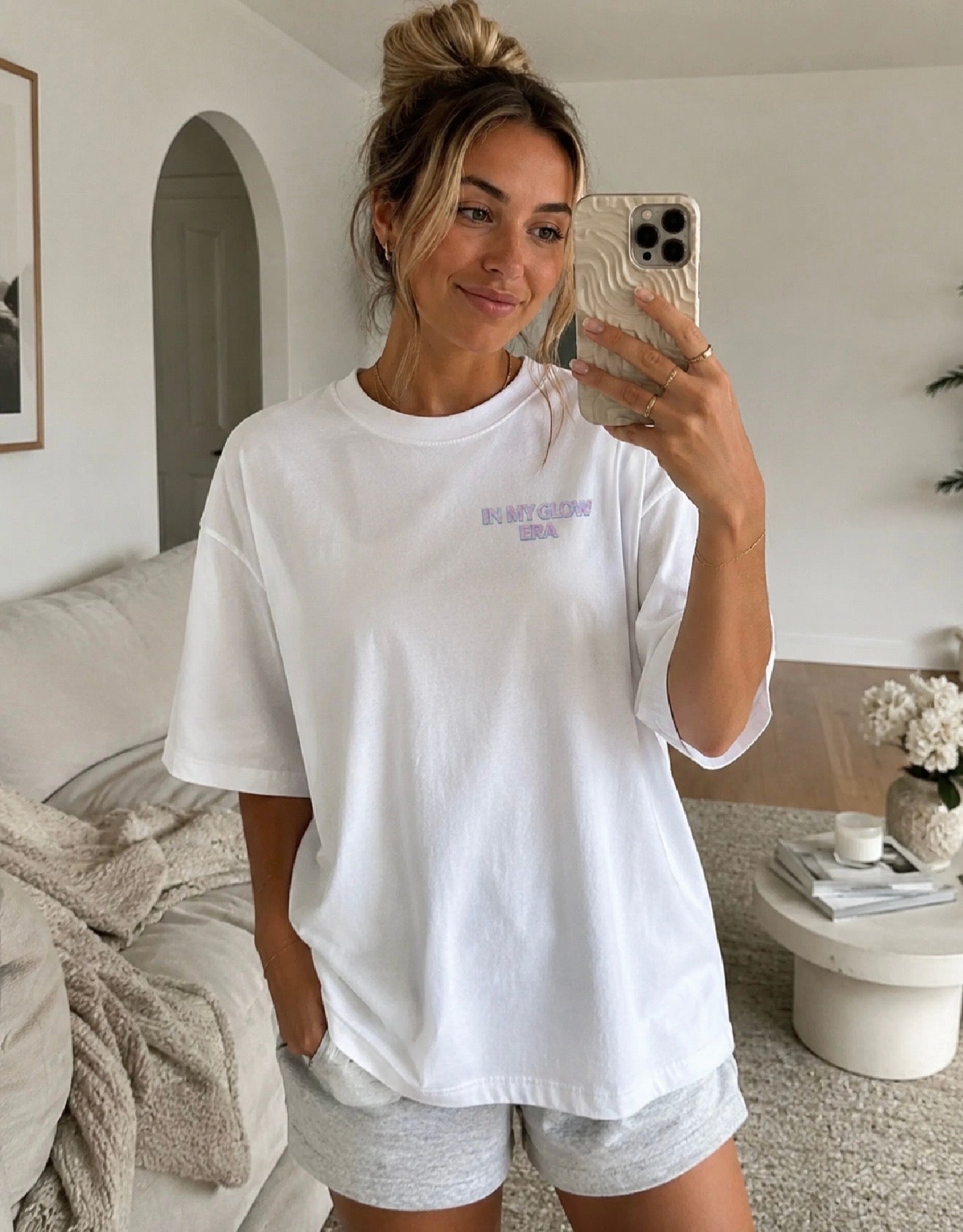 In My Glow Era Oversized Tee – Holographic Edition