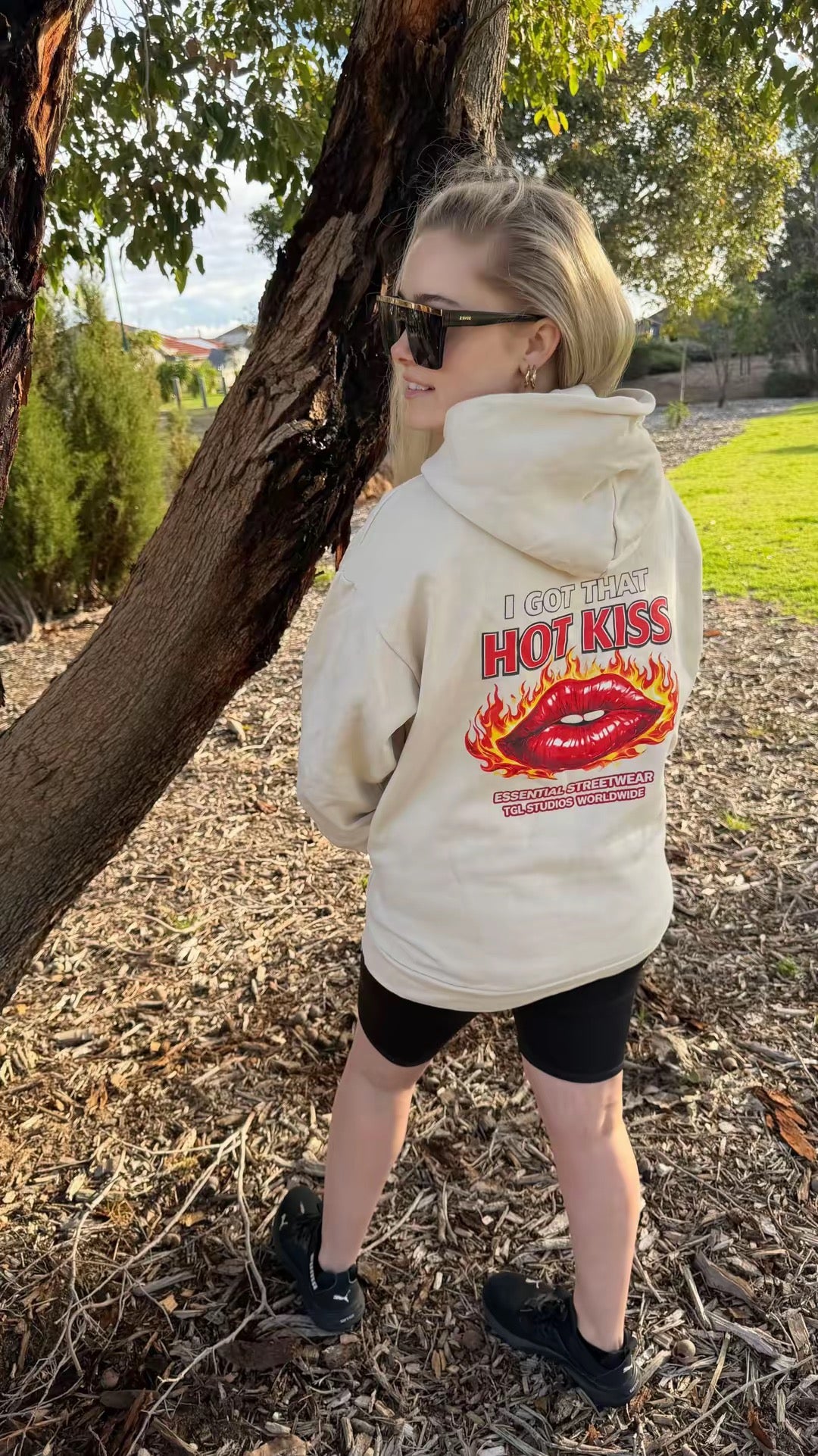Hot Kiss Graphic Oversized Hoodie