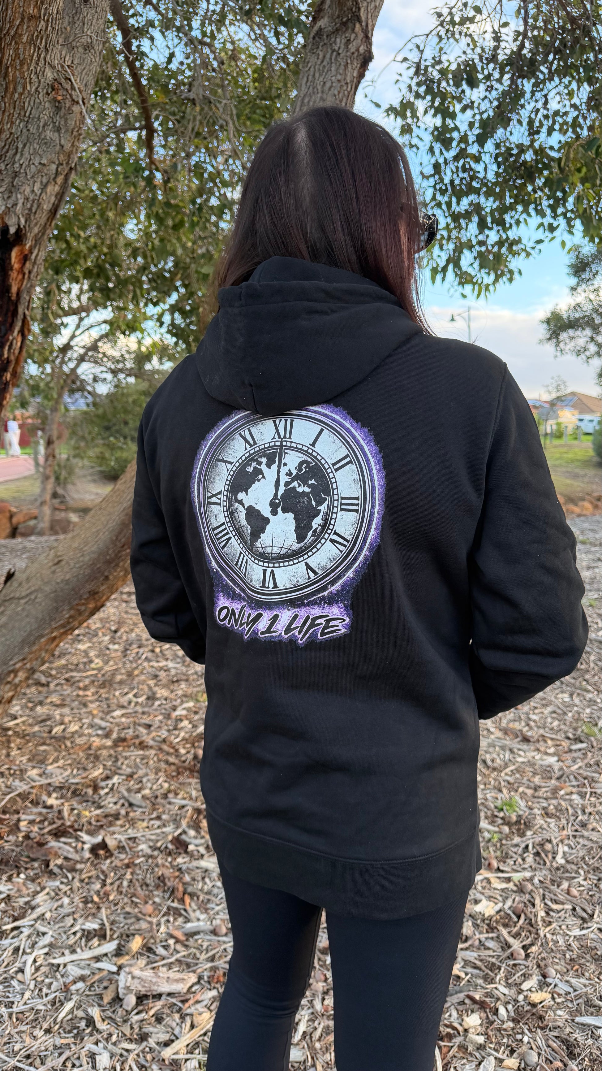 Only 1 Life Vintage Clock Hoodie