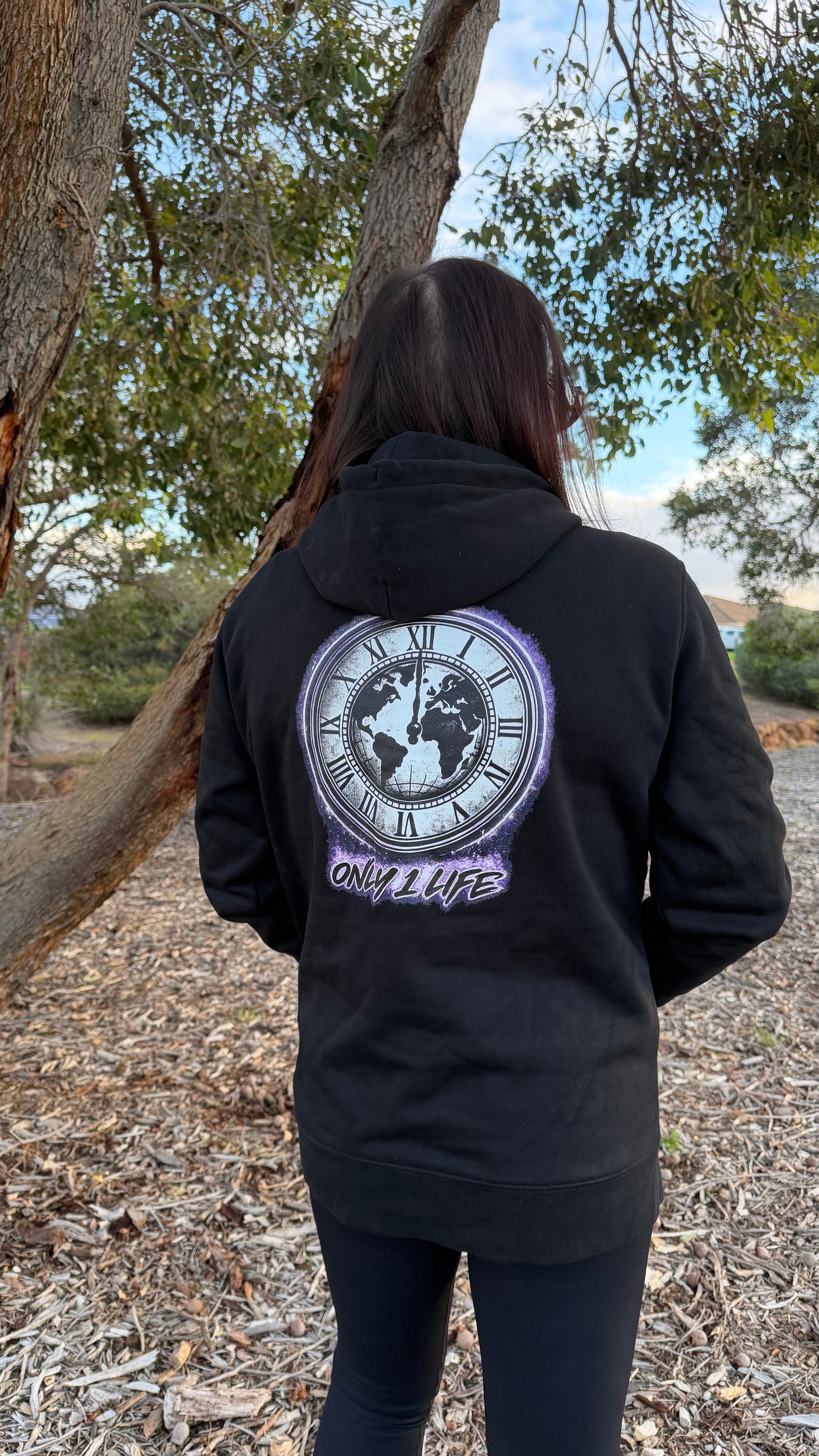 Only 1 Life Vintage Clock Hoodie