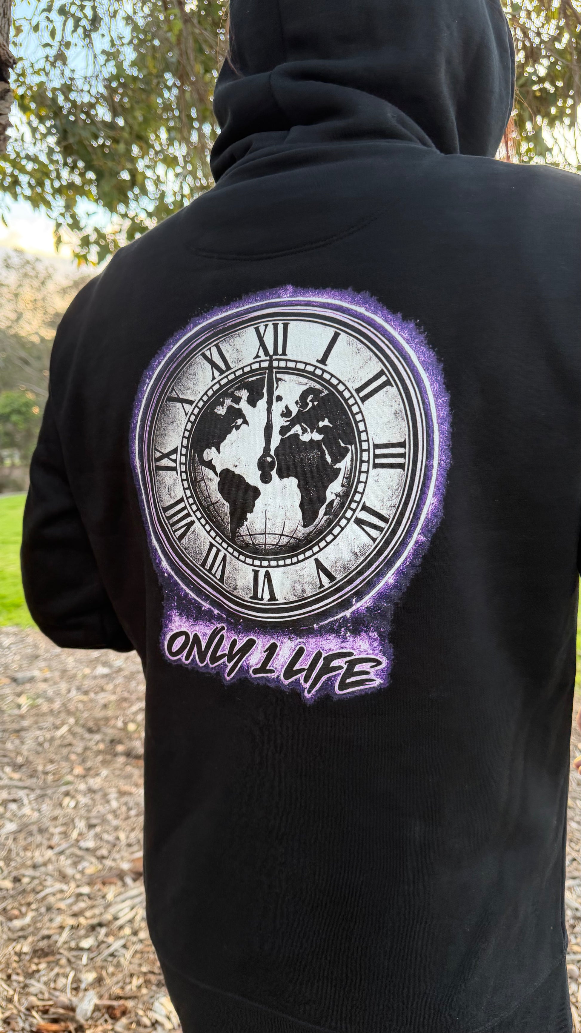 Only 1 Life Vintage Clock Hoodie