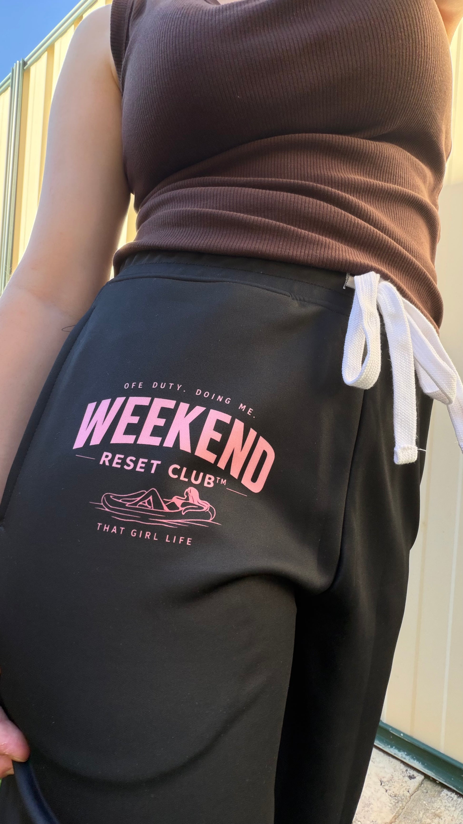 Weekend Reset Club Joggers – Black