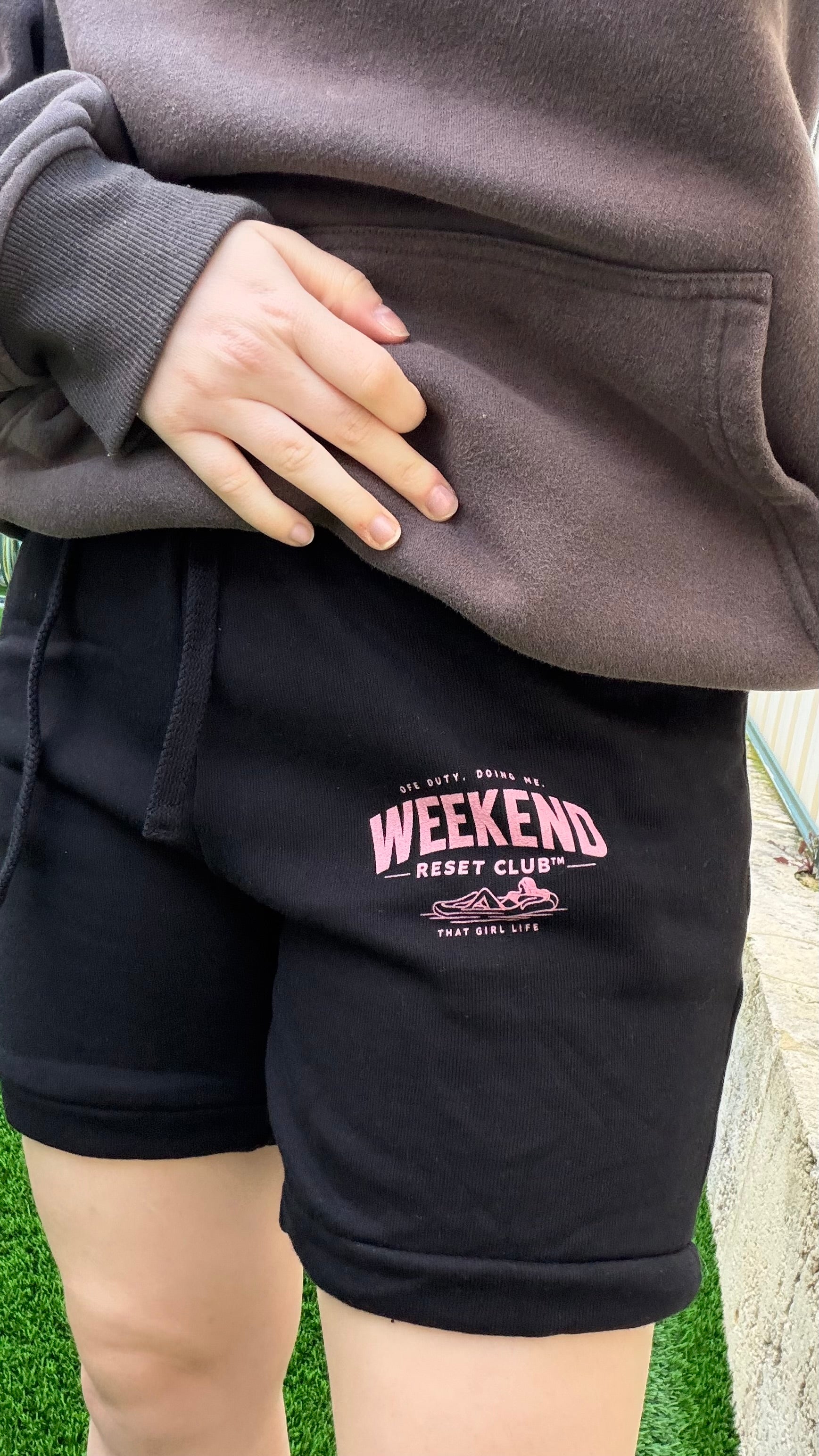 Weekend Reset Club Shorts – Black