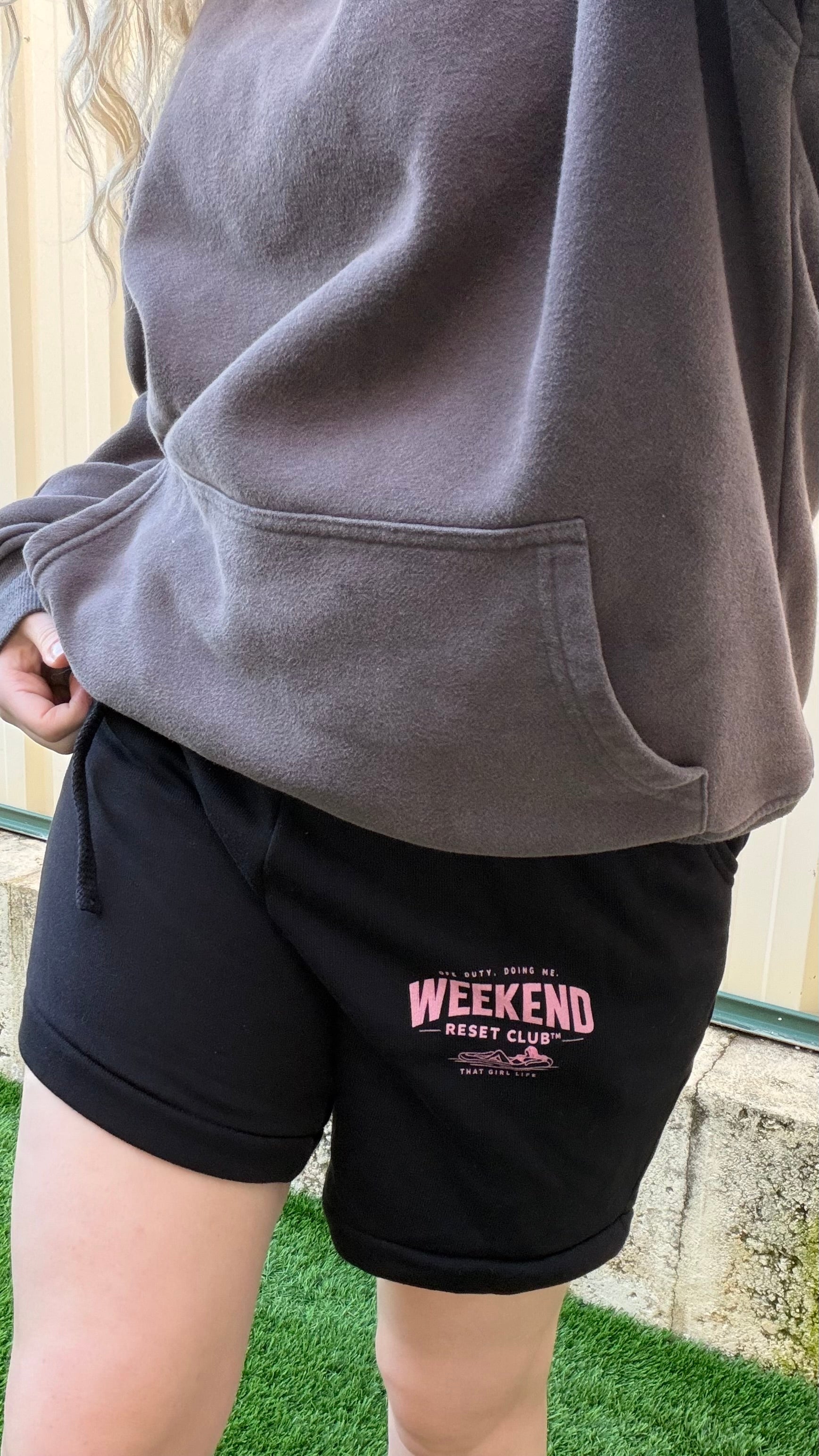 Weekend Reset Club Shorts – Black