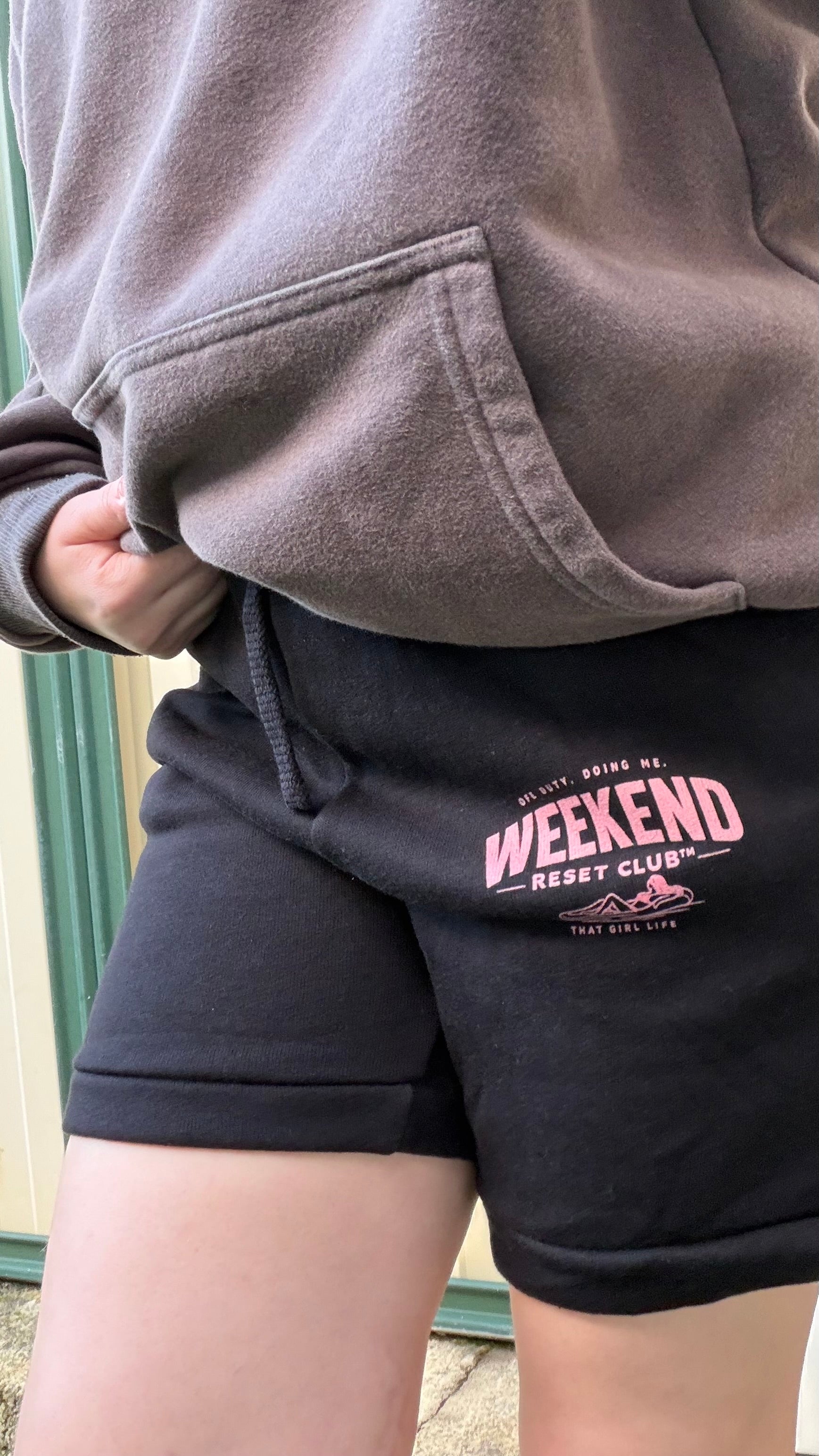 Weekend Reset Club Shorts – Black