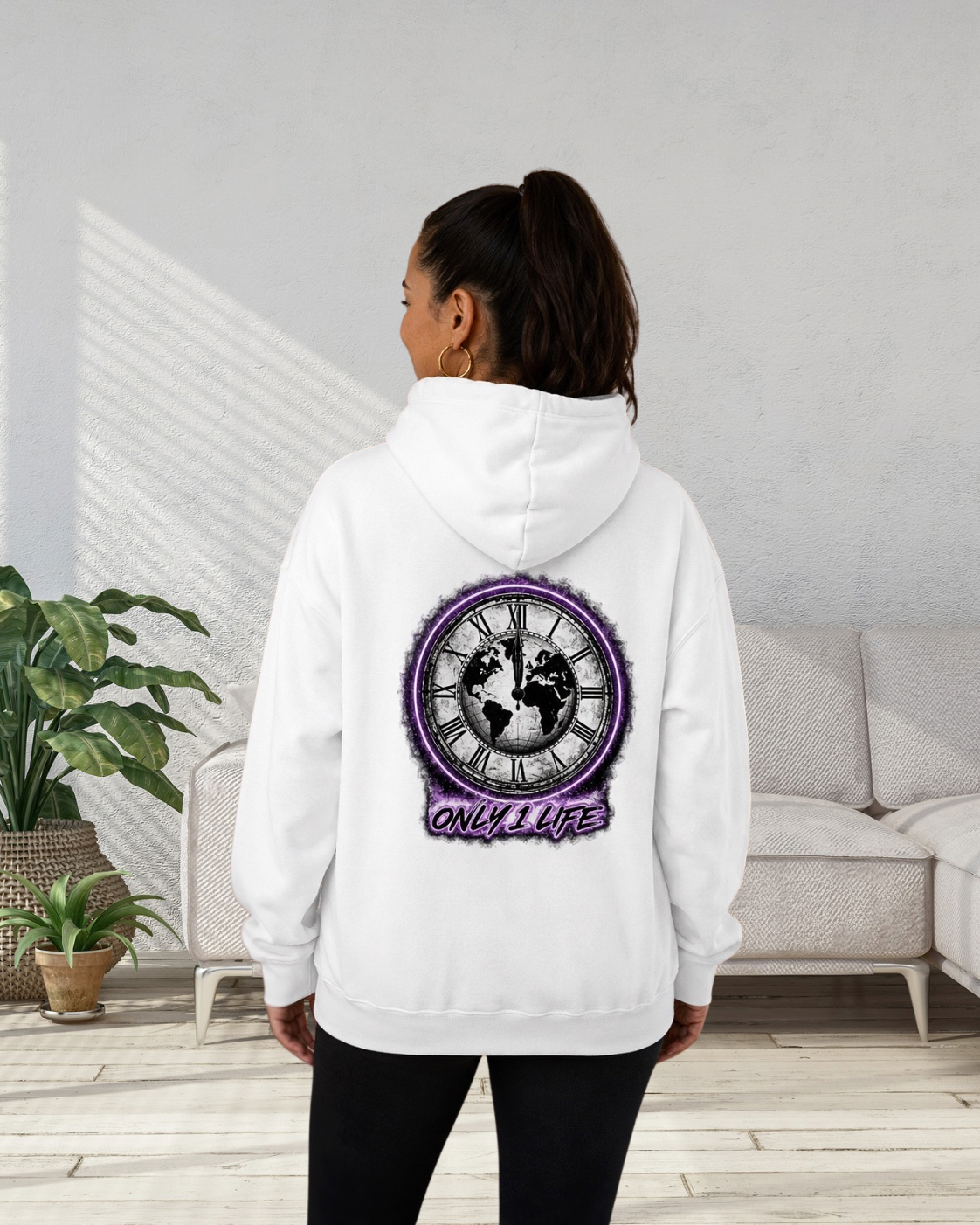 Only 1 Life Vintage Clock Hoodie