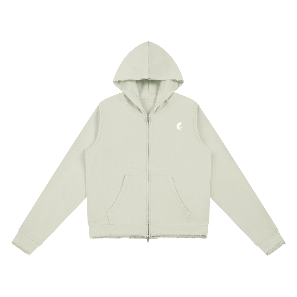 That Girl Life - Frayed Zip-Up Hoodie Jacket