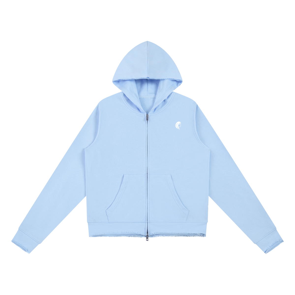 That Girl Life - Frayed Zip-Up Hoodie Jacket