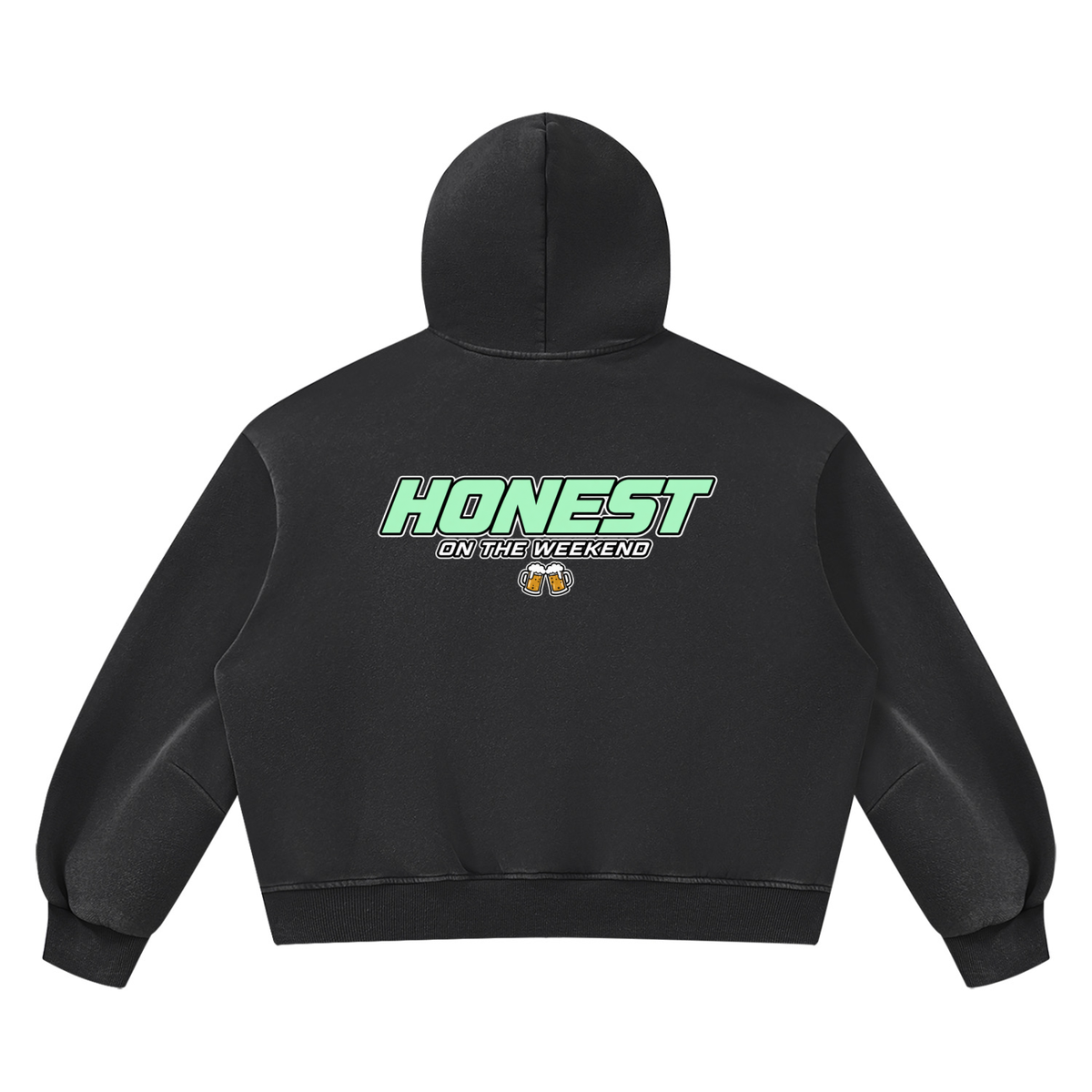 Honest On The Weekend - Oversized Washed Hoodie