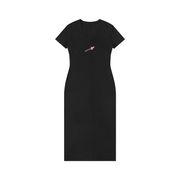 Women's V-Neck Short Sleeve Maxi Dress