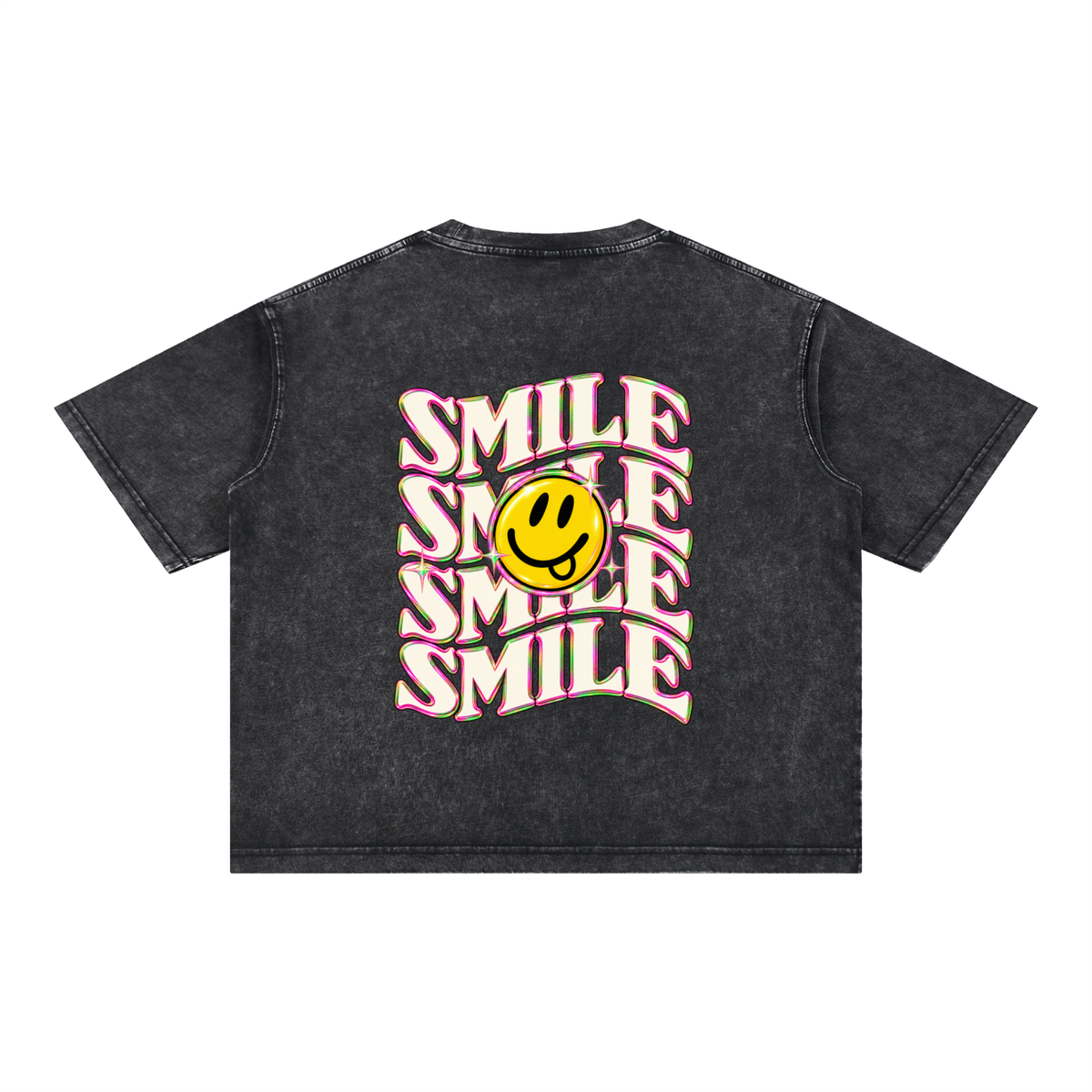 SMILE – Snow Wash Oversized Tee