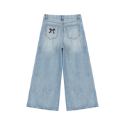 Just Girly Wide Leg Jeans - Washed Wide Leg