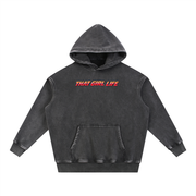 Pocket Rocket Girl Oversized Snow Wash Hoodie