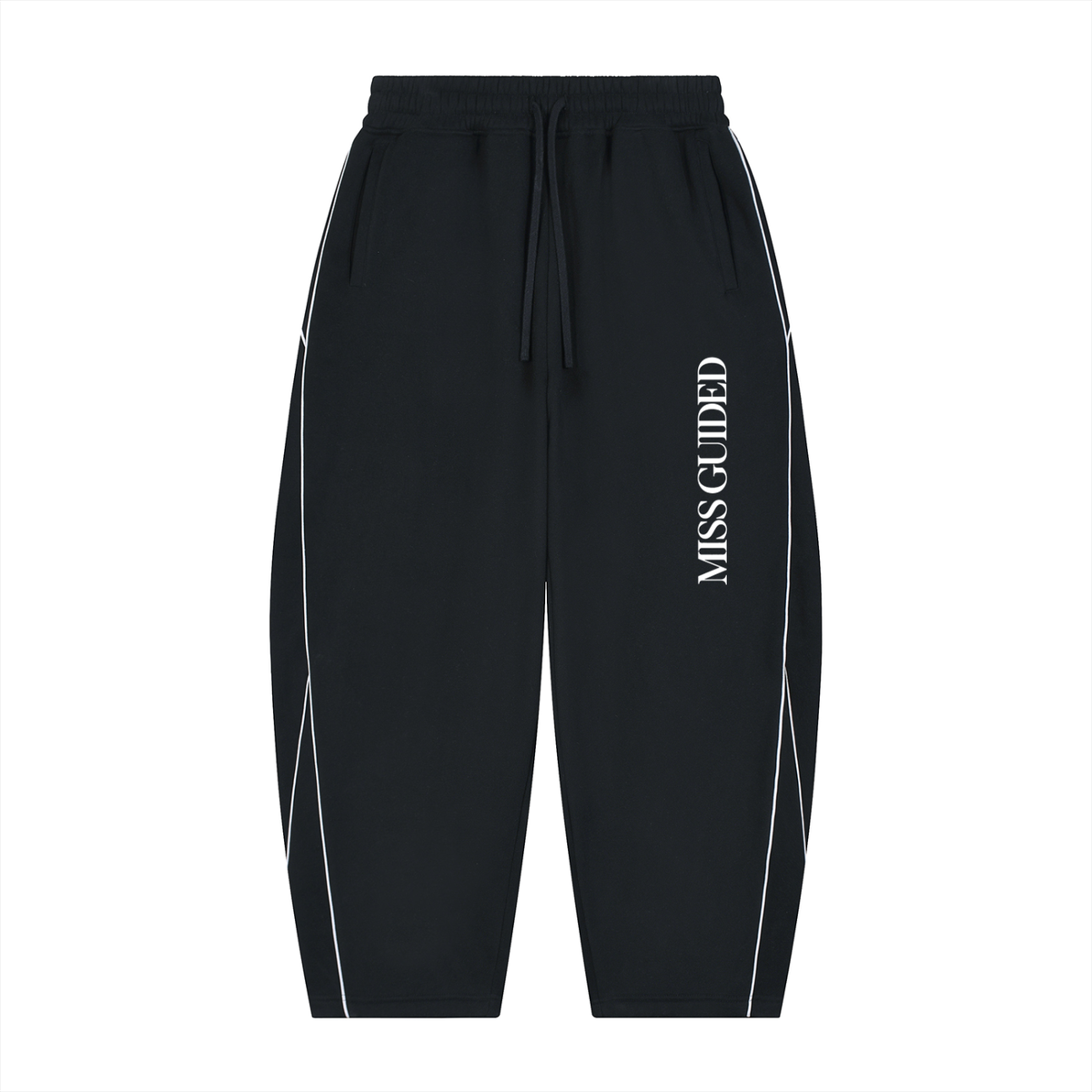 MISS GUIDED -  Fleece Barrel Leg Sweatpants